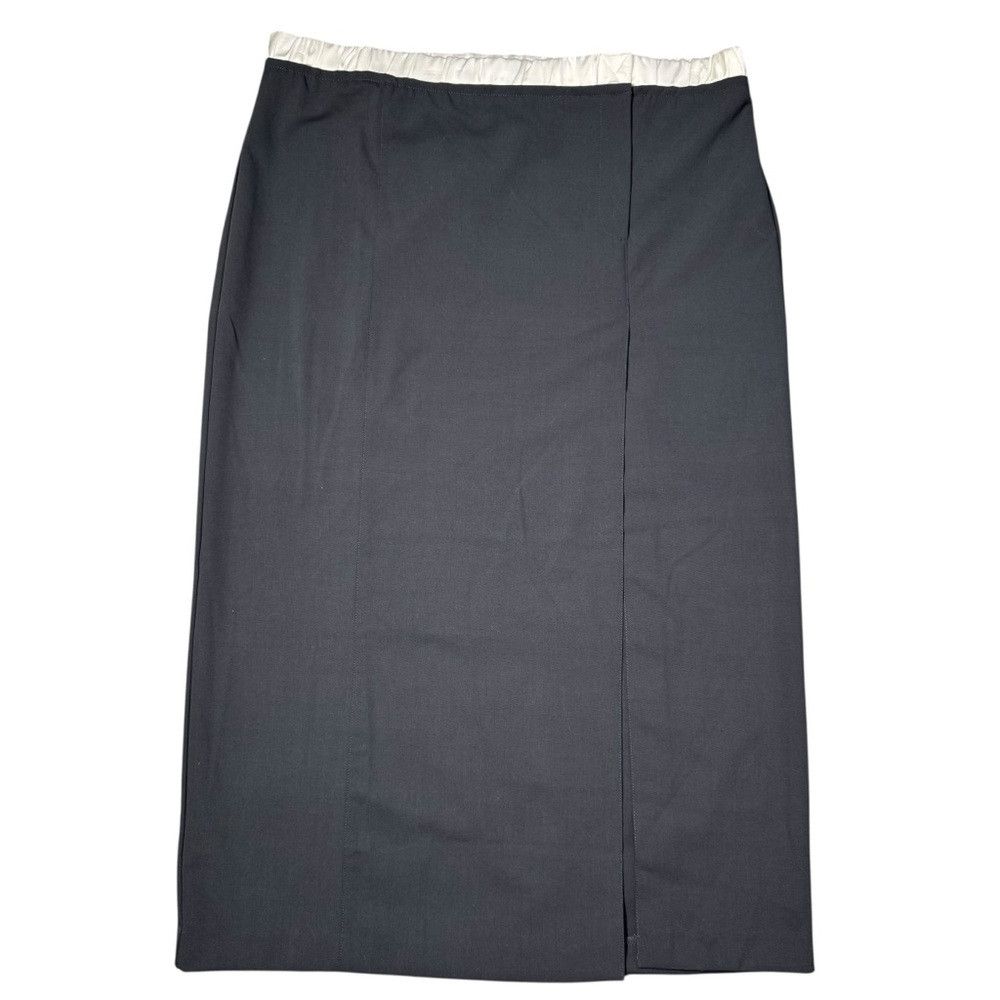 Zara New Zara Contrasting Boxer Waist Grey Skirt Size XXL Size 42" / US 20 - 3 Thumbnail