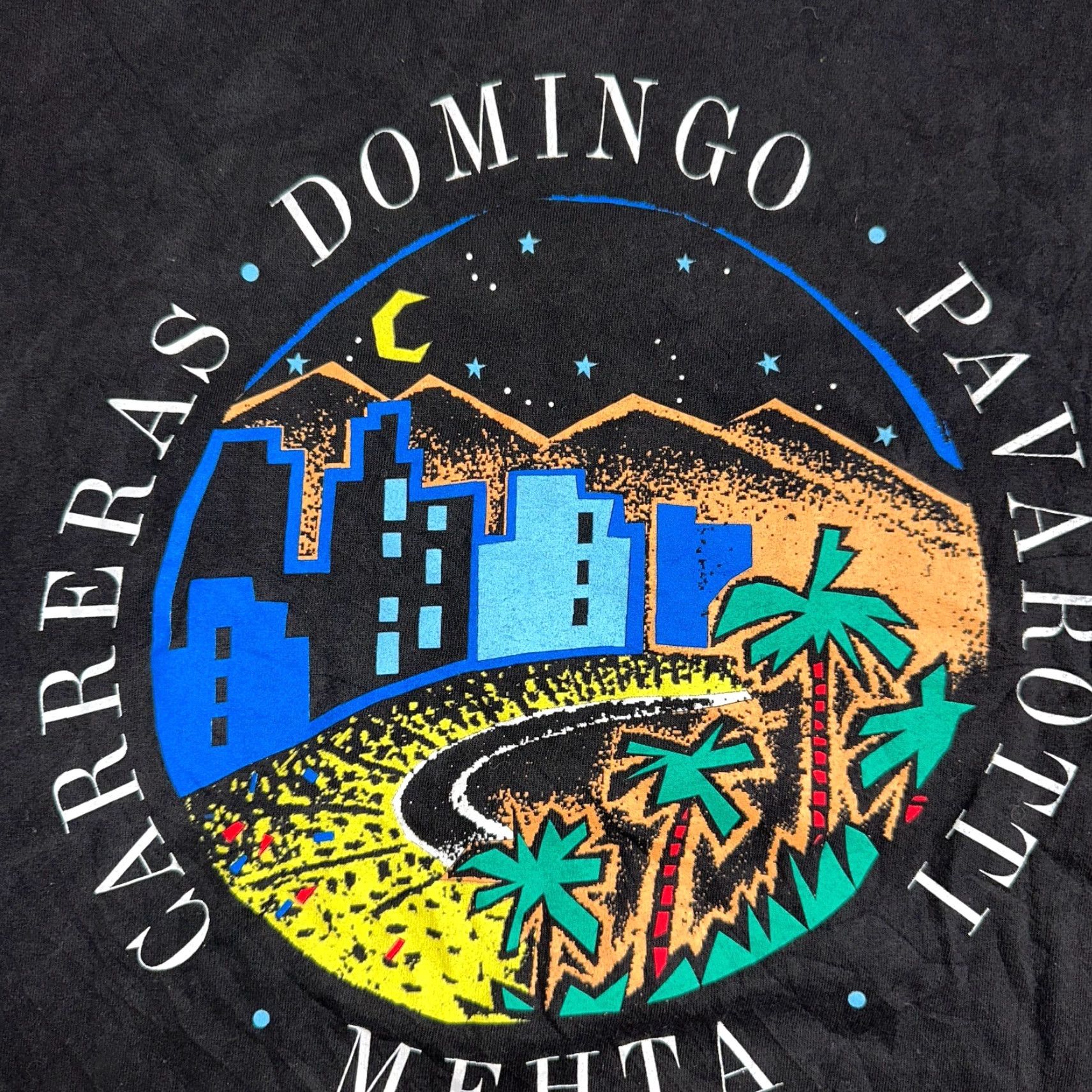 Carrera VTG 1994 Encore! The Three Tenors Carreras Domingo Pavarotti Concert T Shirt 90s VTG Shirt Men L Black Size US L / EU 52-54 / 3 - 6 Thumbnail