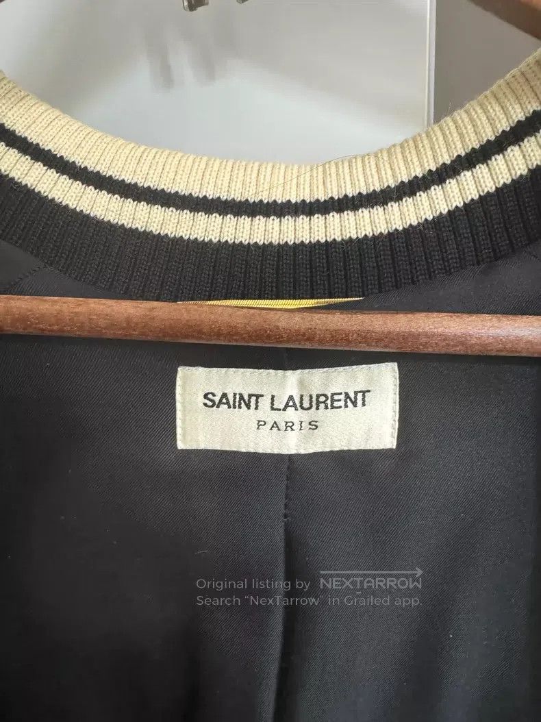 Saint Laurent Paris Saint Laurent Paris Vampire Blood Tooth Silk Jacket Baseba Size XS / US 0-2 / IT 36-38 - 8 Thumbnail