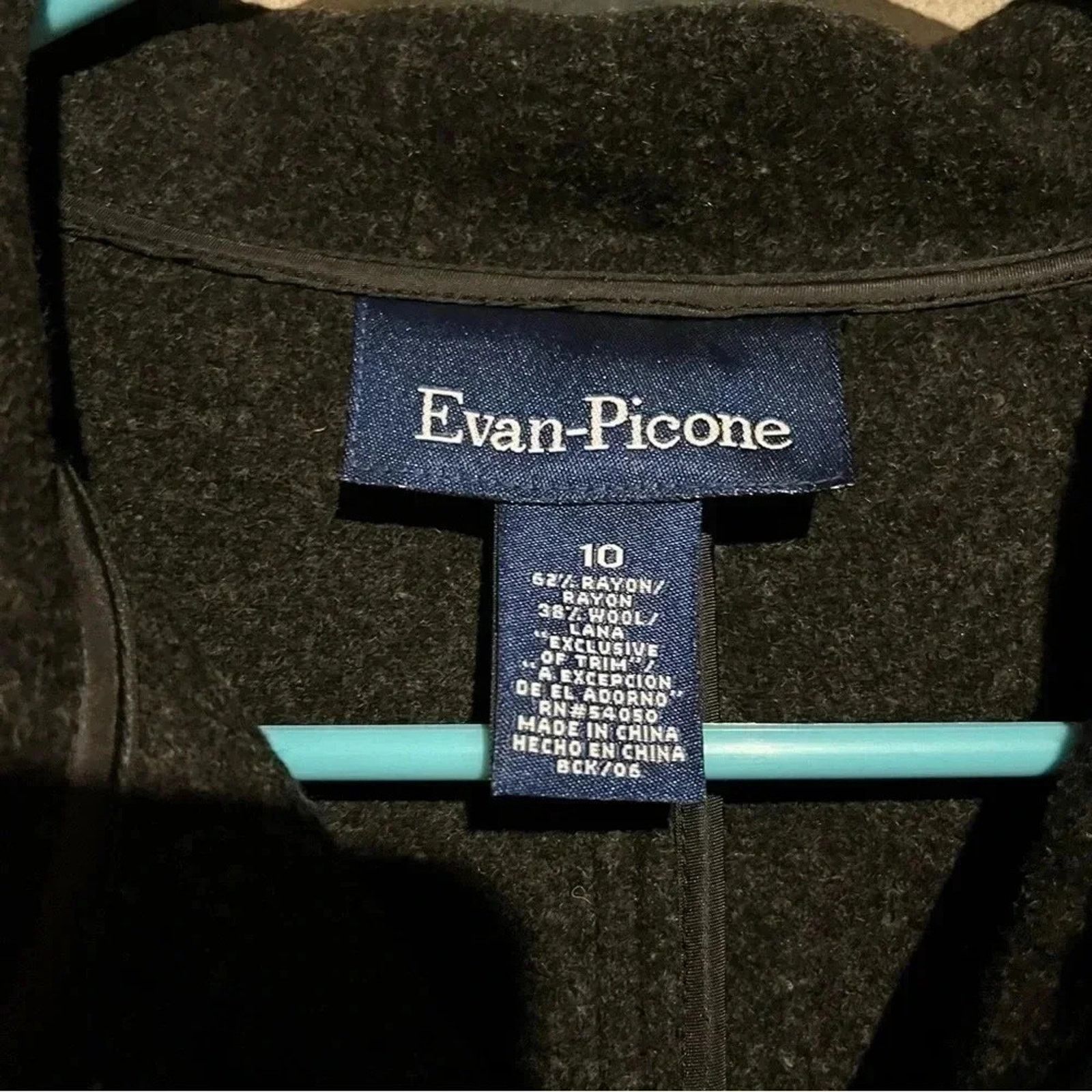 Evan Picone Evan Picone NWT Black snap front wool blend jacket, Size 10 Size L / US 10 / IT 46 - 2 Thumbnail
