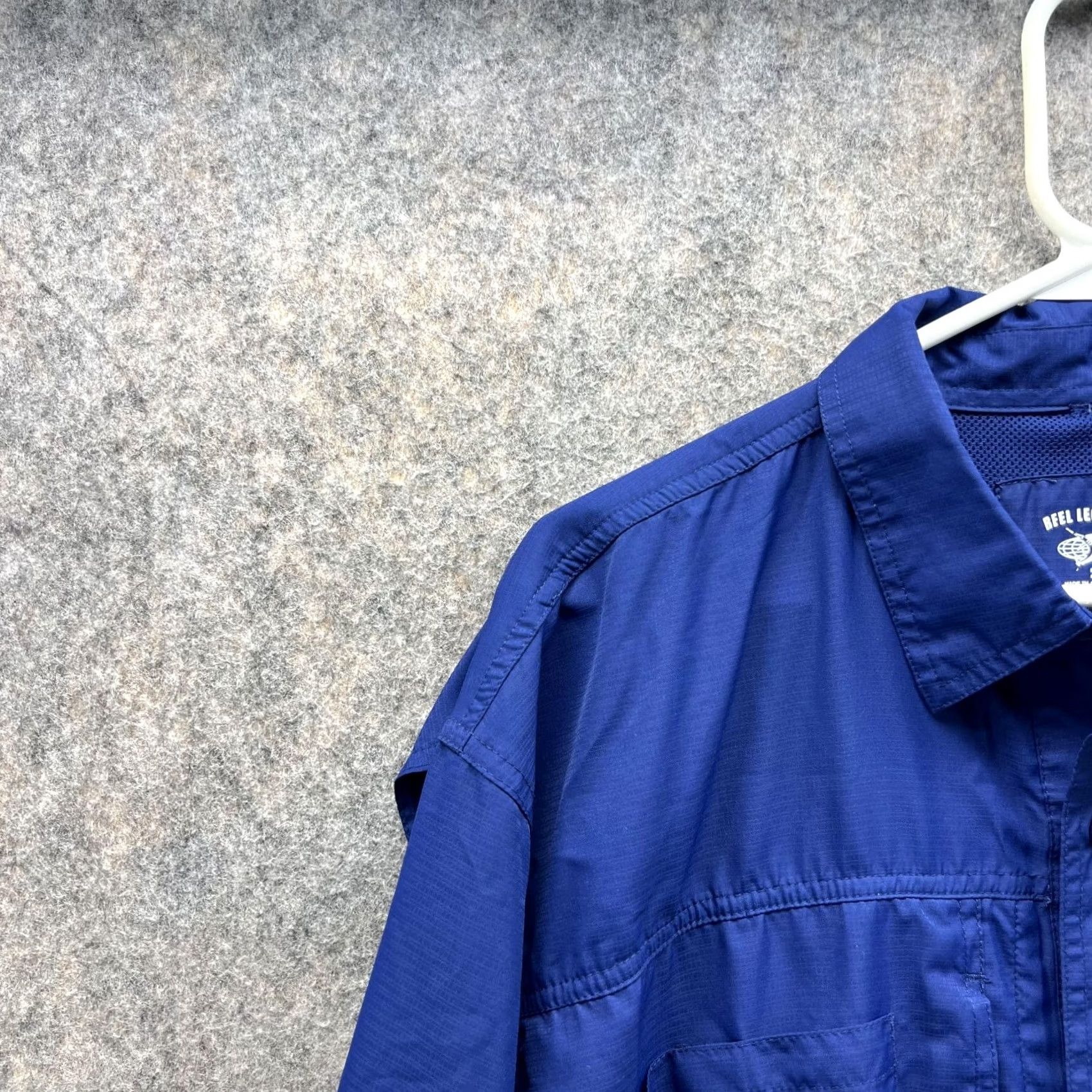 Vintage Reel Legends Shirt Men Large Adult Blue Navy Casual Button Down Polyester Vented Size US L / EU 52-54 / 3 - 3 Thumbnail