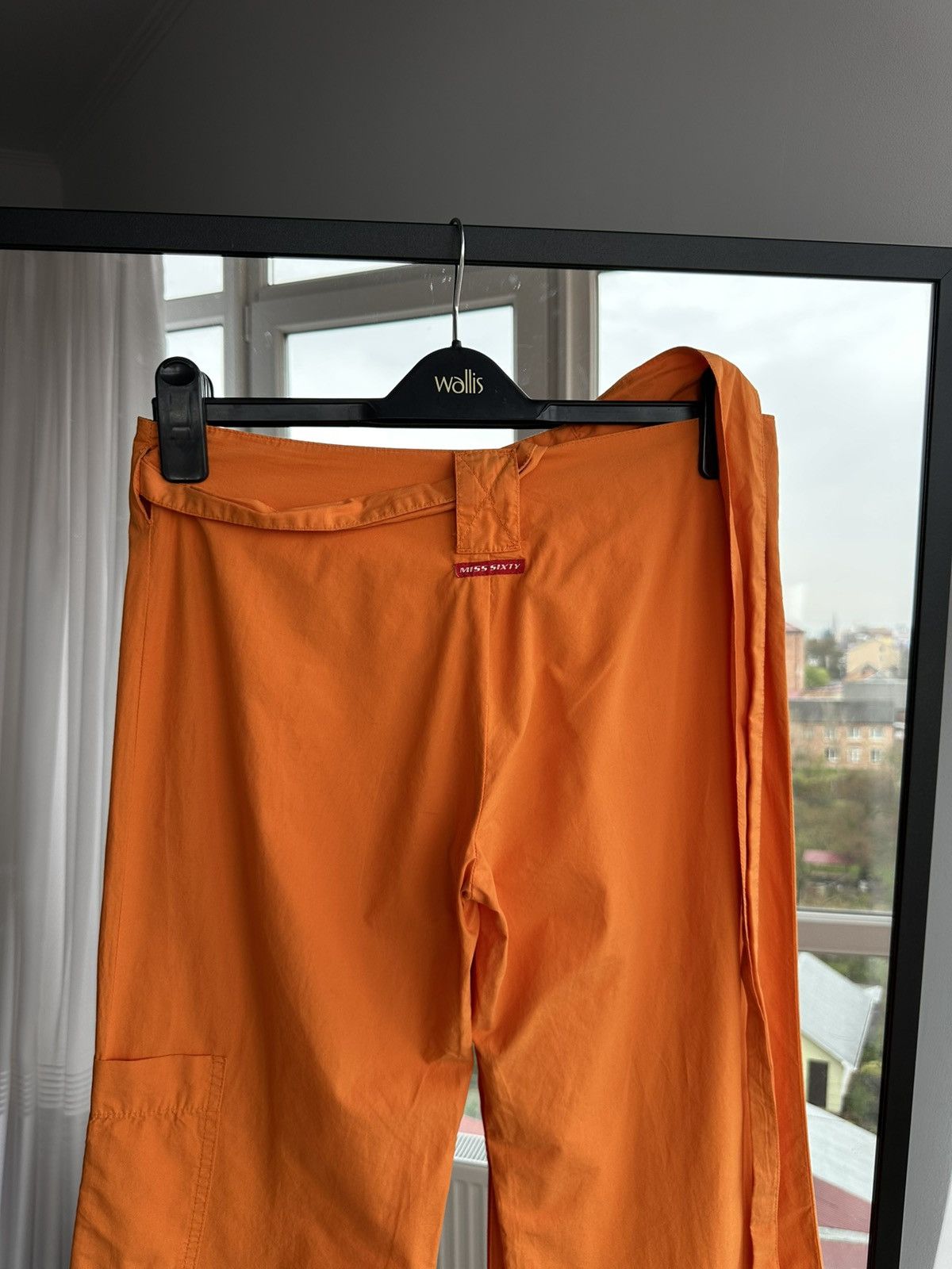 Miss Sixty Miss Sixty Orange Wrap Waist Wide Leg Pants Made in Italy Size 24" / US 00 / IT 34 - 4 Thumbnail