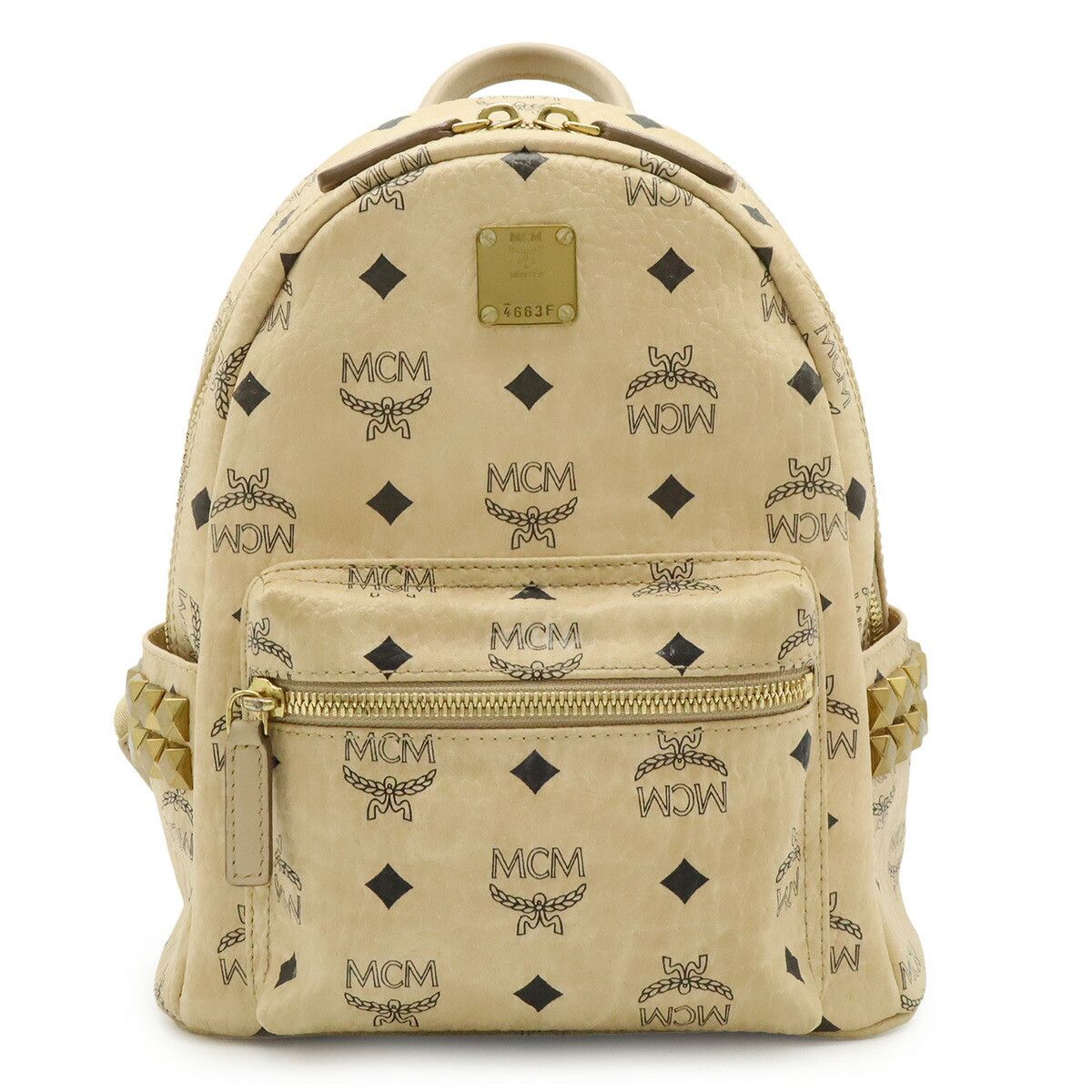 MCM MCM MCM Visetos Coated Canvas Backpack Leather Backpack MMK6SVE41IG001 DUTY FREE for USA Size ONE SIZE - 1 Thumbnail