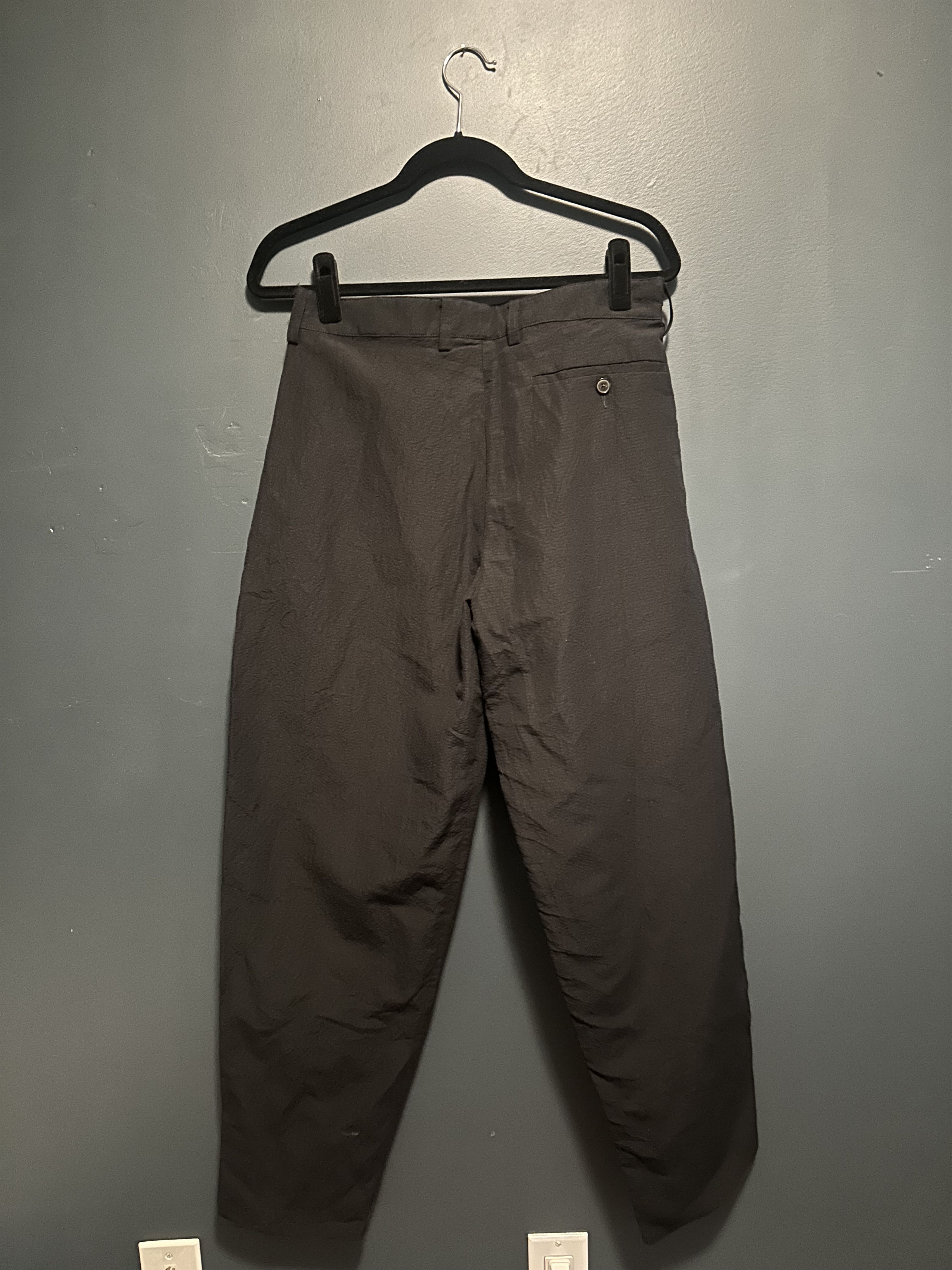 A Kind Of Guise Black Folded Wide Cotton Casual Pants Size US 28 / EU 44 - 2 Thumbnail