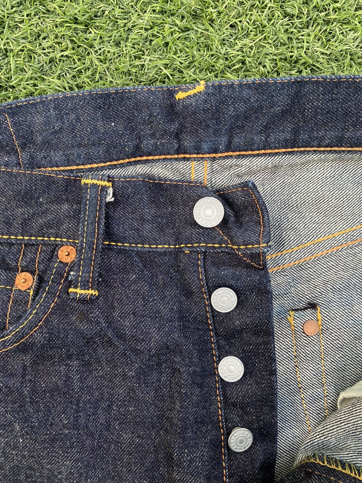 Evisu VINTAGE EVISU JEANS NO.2 PINK SEA GULLS JAPAN SELVEDGE Size US 30 / EU 46 - 6 Thumbnail