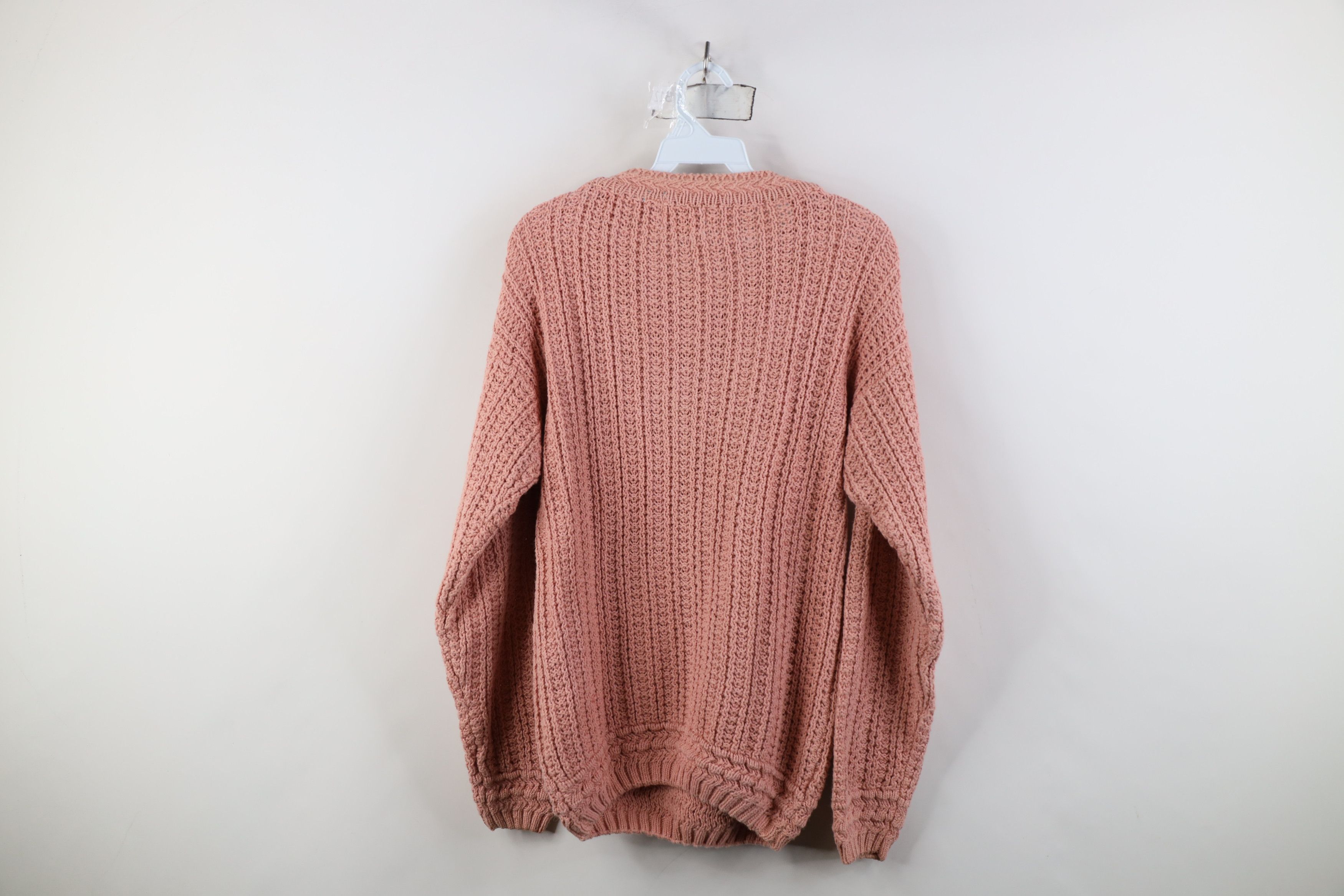 Vintage Vintage 90s Streetwear Ribbed Knit Crewneck Sweater Pink Size XS / US 0-2 / IT 36-38 - 9 Thumbnail