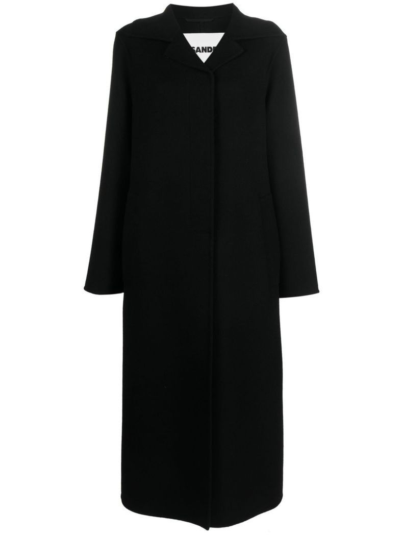 Jil Sander o1loc1c0426 Cashmere Single Breasted Coat in Black Size M / US 6-8 / IT 42-44 - 1 Thumbnail