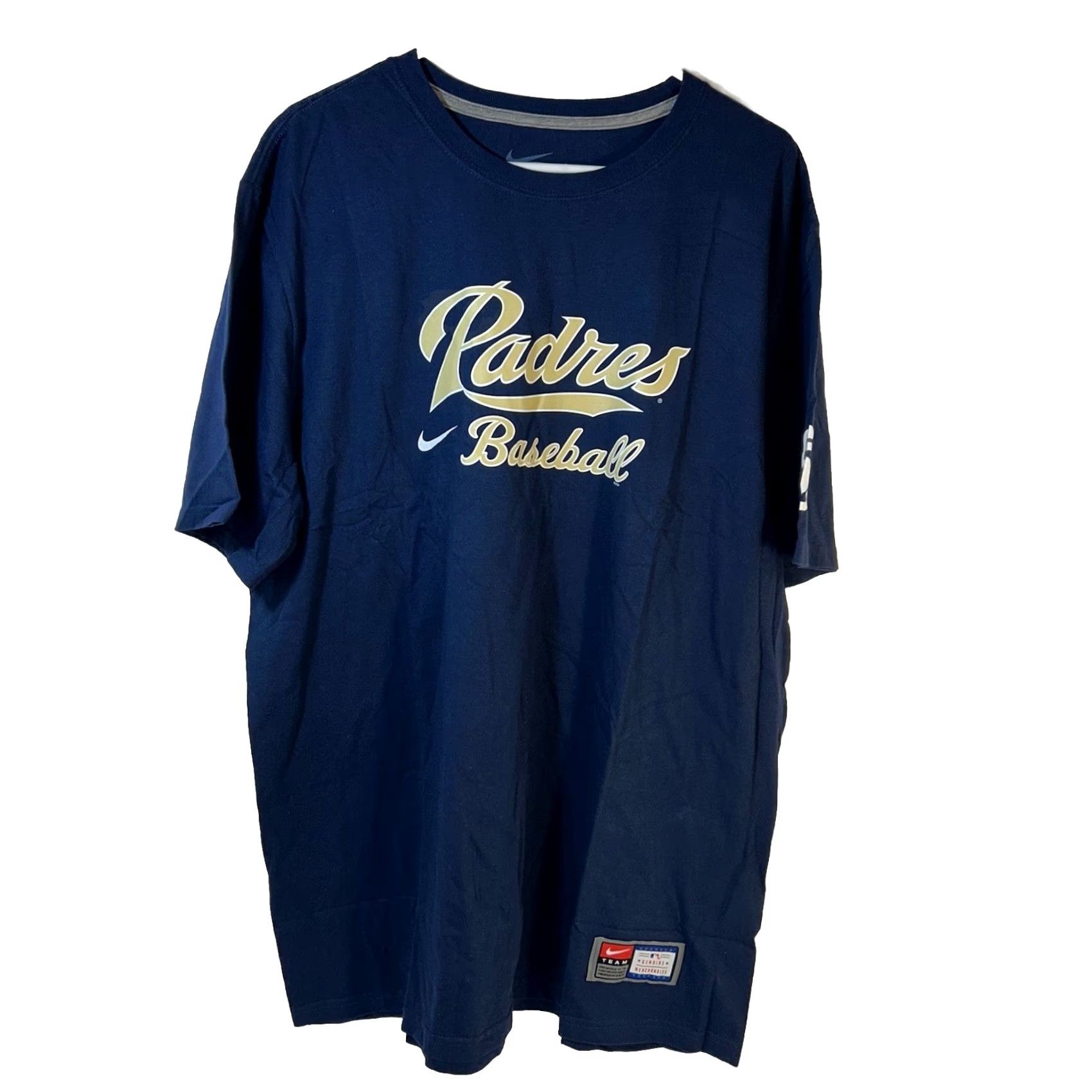 Nike VINTAGE Nike San Diego Padres Shirt Men 2XL Navy Blue MLB Dead Stock 2010s NWT Size US XXL / EU 58 / 5 - 7 Thumbnail