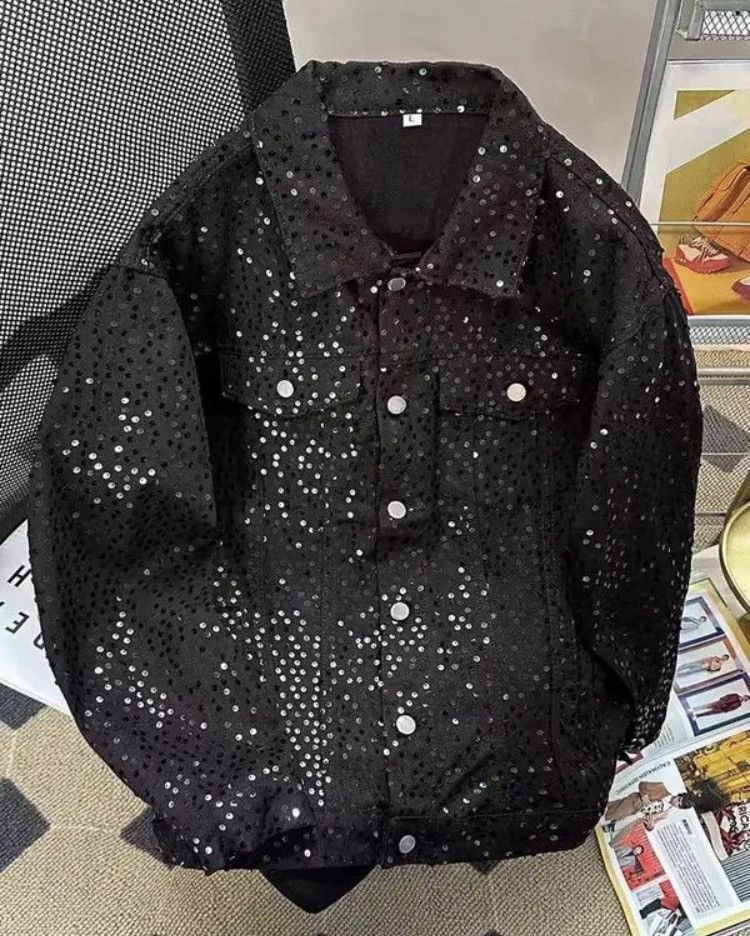 Japanese Brand Black Party Shiny Jacket Size US L / EU 52-54 / 3 - 1 Thumbnail