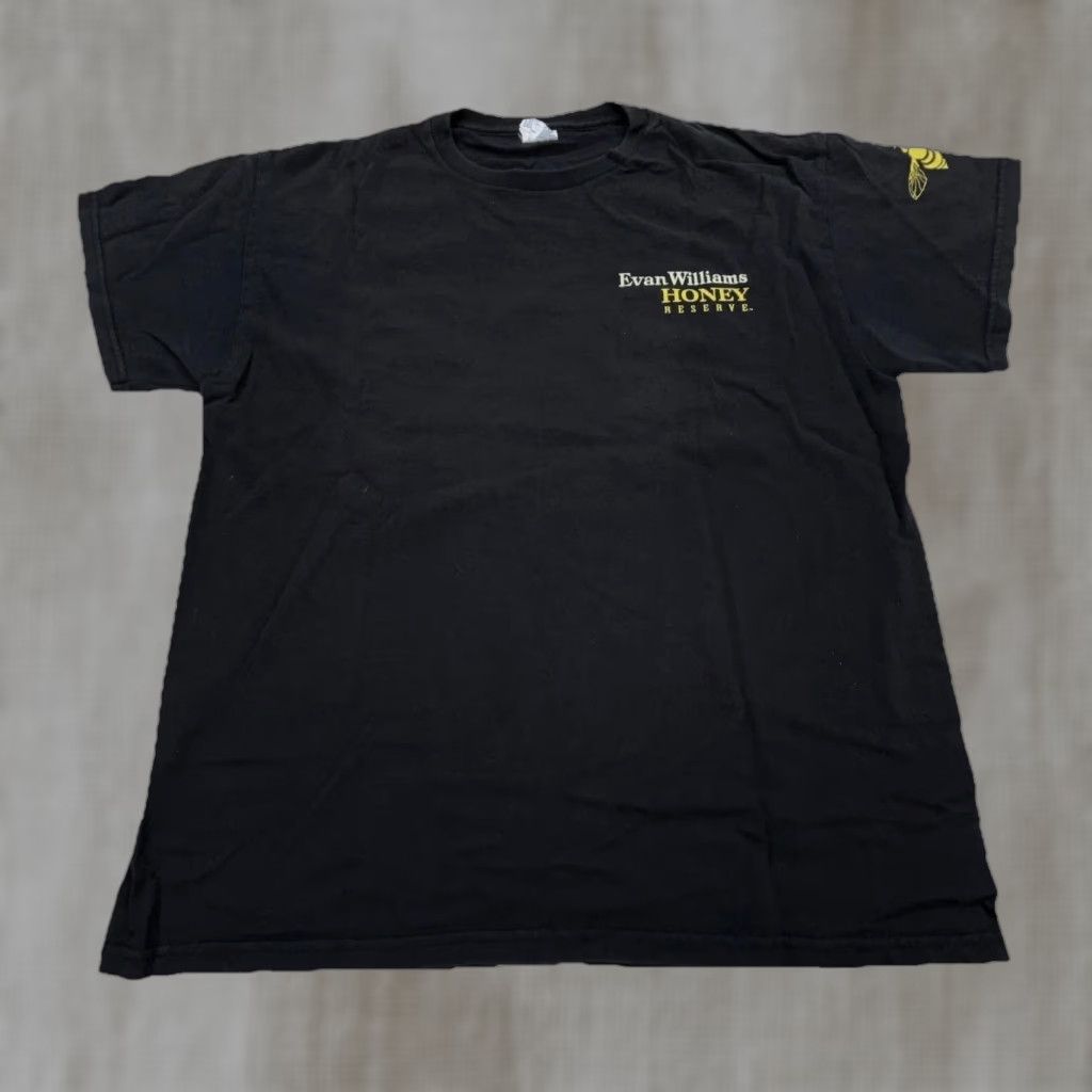 Delta VINTAGE Delta Pro Weight Shirt Men M Black Tee Honey Whiskey Faded Grunge Punk Logo Print Short Sleeve Crew Neck Size US M / EU 48-50 / 2 - 1 Thumbnail