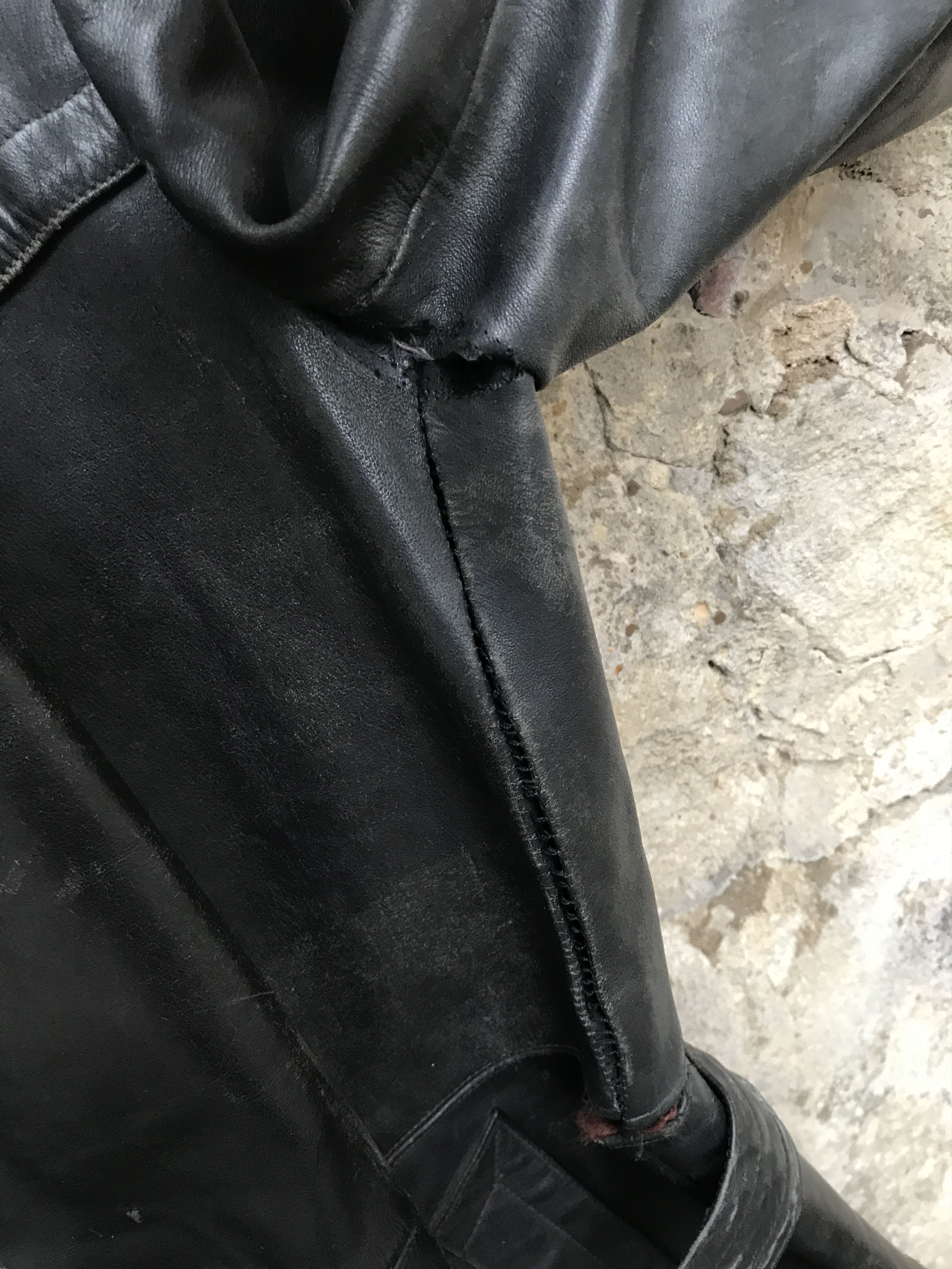 Vintage 40s German Motorcycle Horsehide Leather Jacket / Coat Size US L / EU 52-54 / 3 - 10 Thumbnail
