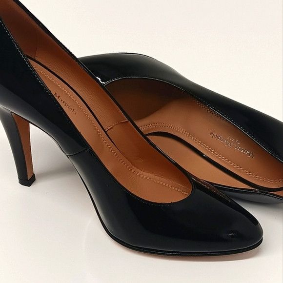 Maison Margiela Maison Margiela Black Patent Leather Court Pumps -EU37/US7 Size US 7 / IT 37 - 6 Thumbnail