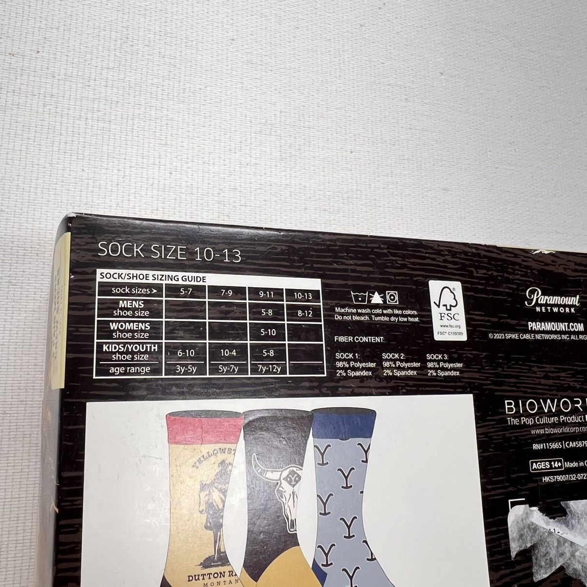 Other NEW Yellowstone Socks 10-13 Dress Western Cowboy Paramount Size ONE SIZE - 8 Thumbnail