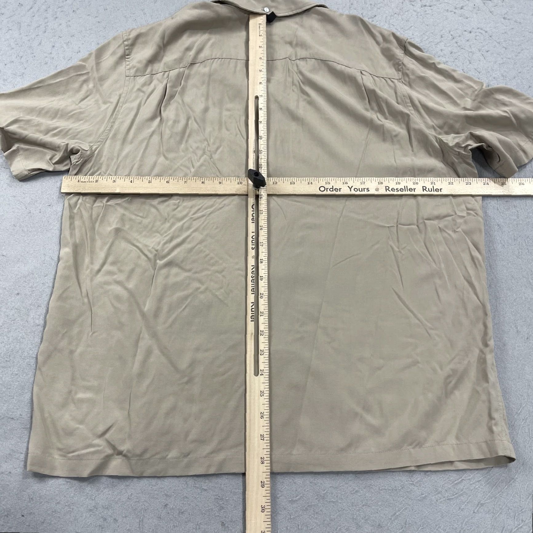 Rag & Bone Rag & Bone Shirt Mens Large Beige Loop Camp Collar Viscose Casual Button Summer Size US L / EU 52-54 / 3 - 6 Thumbnail