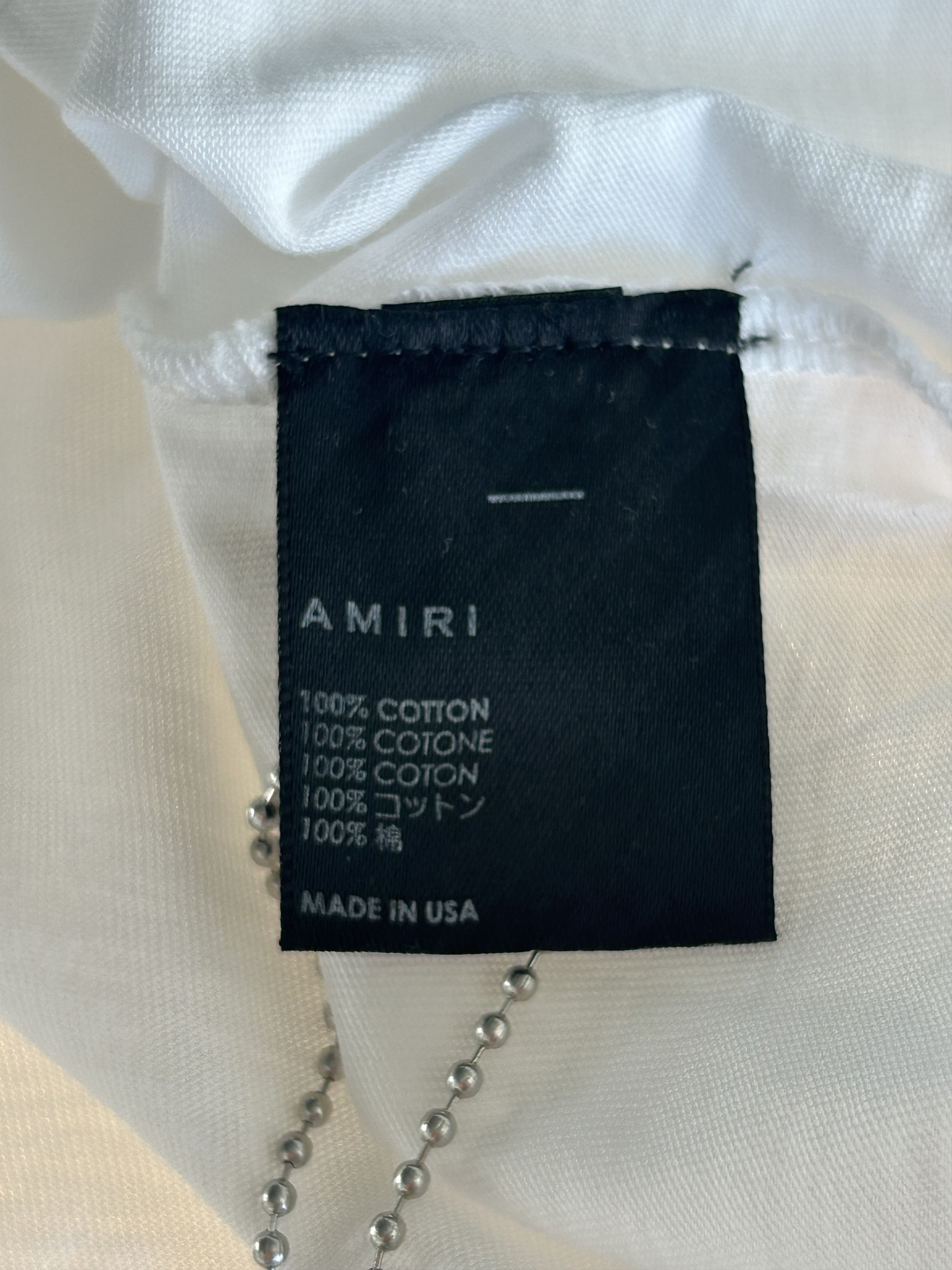 Amiri Amiri White & Blue Dragon Logo T-Shirt Size US S / EU 44-46 / 1 - 4 Thumbnail