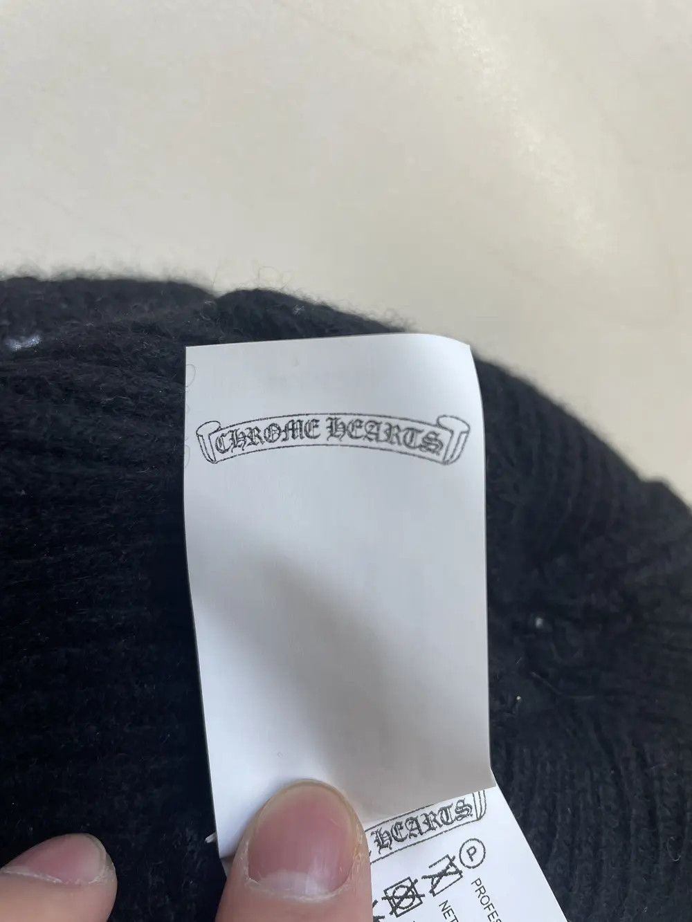 Chrome Hearts Chrome Hearts Cashmere CH Cross LOGO Black Beanie Size ONE SIZE - 9 Thumbnail