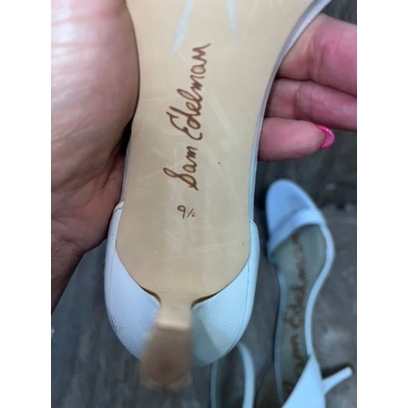 Sam Edelman Sam Edelman Women's White Ankle Strap Heeled Sandal Size 9.5 Size US 9.5 / IT 39.5 - 4 Thumbnail