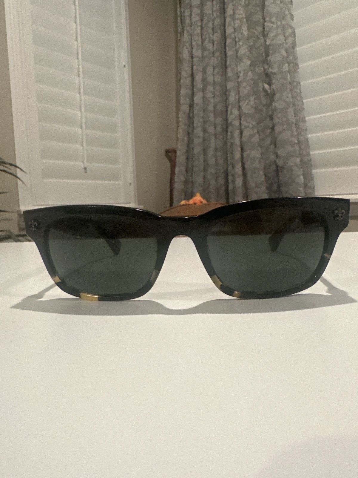 image of Chrome Hearts Gittin' Any? Glasses In Tigereye in Black, Men's