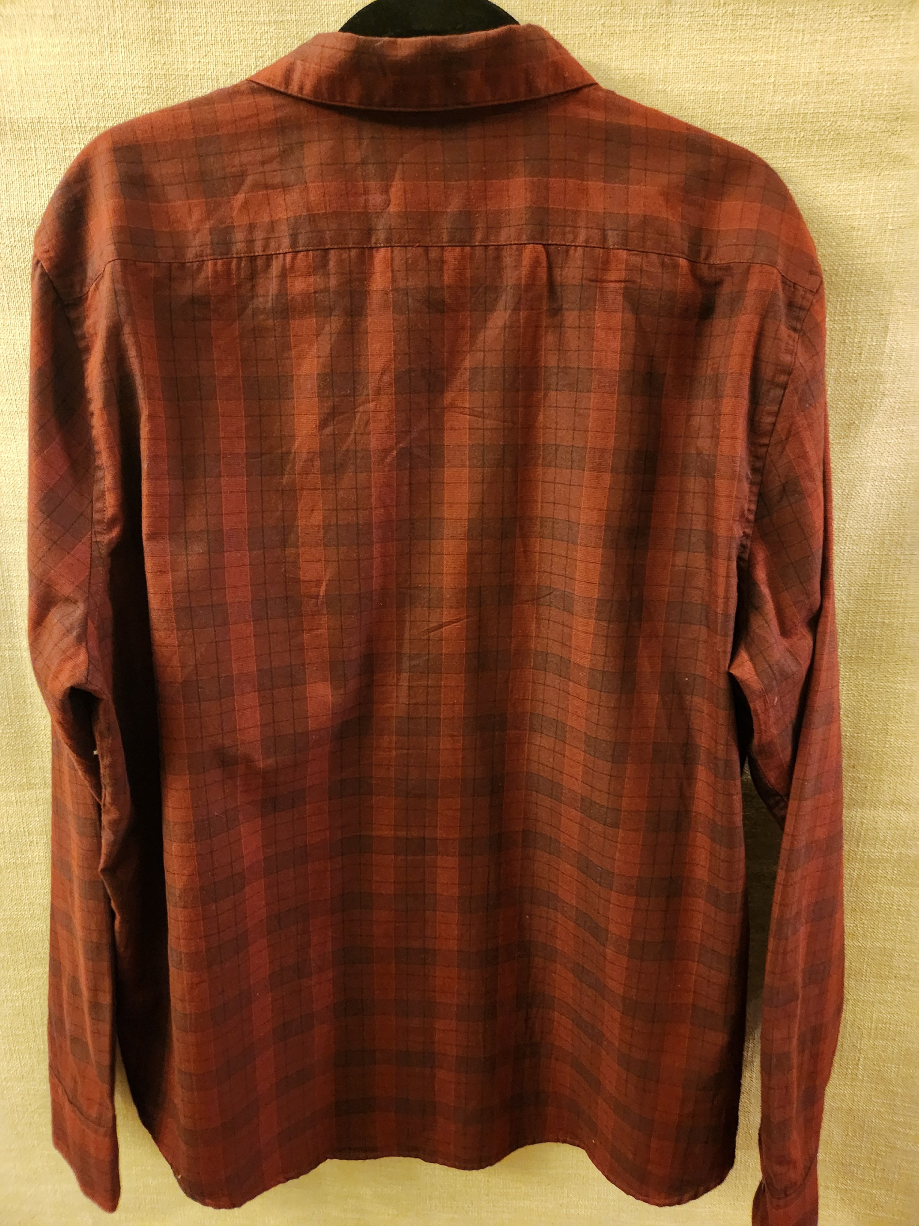 Structure Cotton Blend Red Plaid Long Sleeve Shirts Size US XL / EU 56 / 4 - 2 Thumbnail