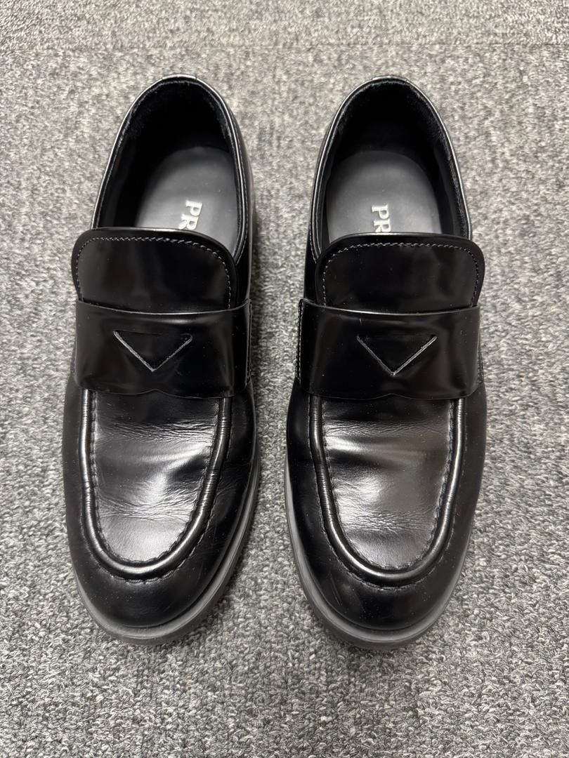 Prada Prada Leather Loafer Black Size US 5.5 / EU 38 - 2 Thumbnail