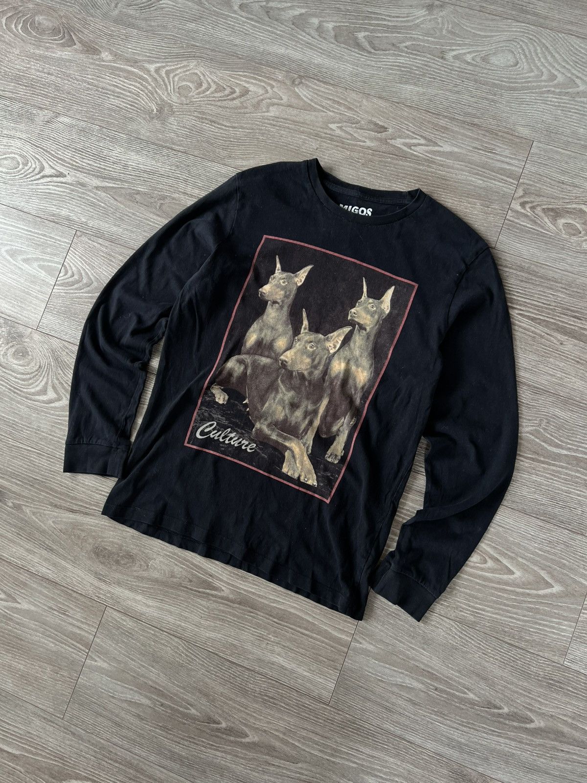 Migos × Rap Tees Migos Dobermans Dogs Culture Official Long Sleeve Tee Size US M / EU 48-50 / 2 - 7 Thumbnail