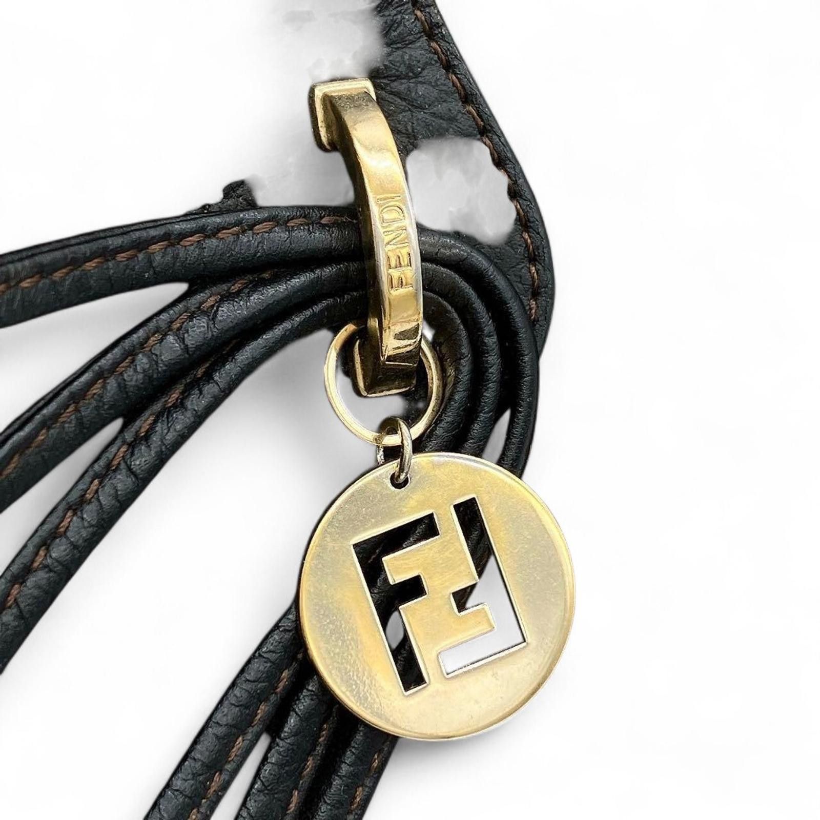 Fendi Fendi - Brown FF Logo Canvas Tote Bag Size ONE SIZE - 8 Thumbnail