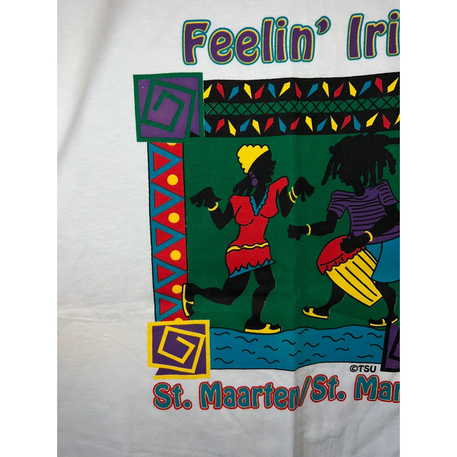 Vintage 90s Feelin Irie St. Maarten Martin Dancing Dance Shirt XL Size US XL / EU 56 / 4 - 2 Thumbnail