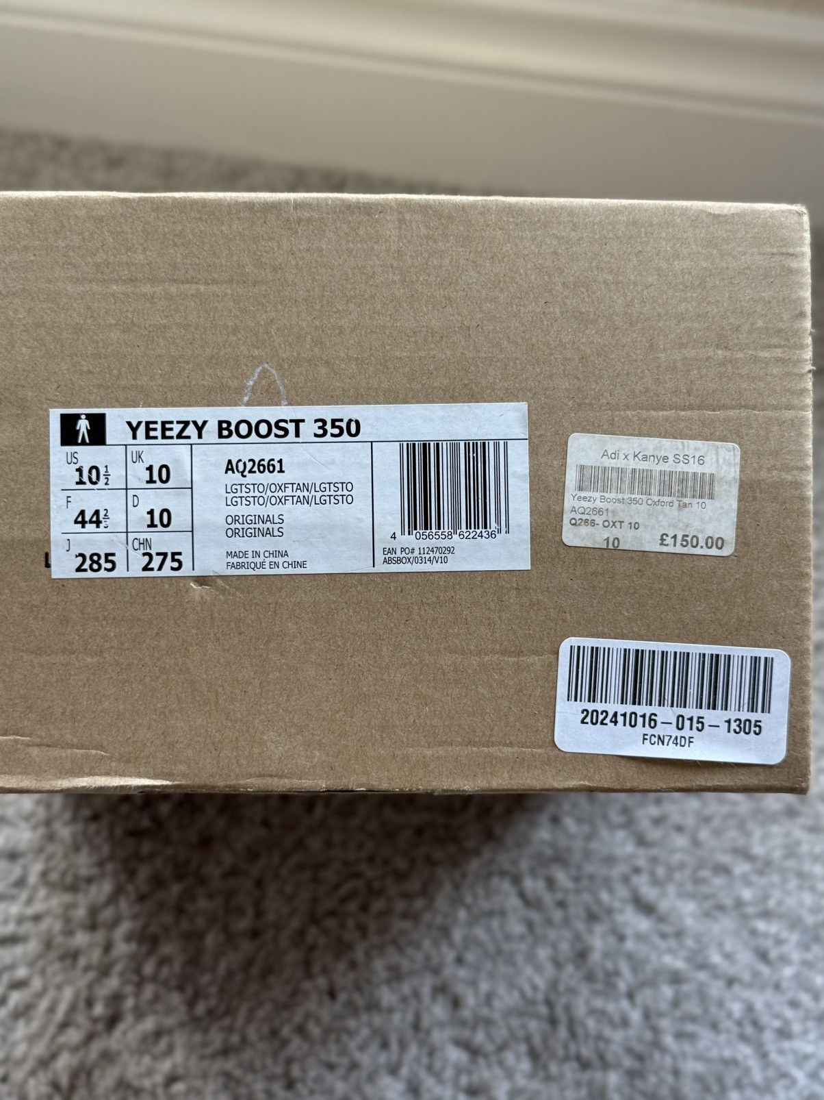 Yeezy Adidas x Yeezy Boost 350 'Oxford Tan' 2015 | AQ2661 Size US 10.5 / EU 43-44 - 14 Thumbnail