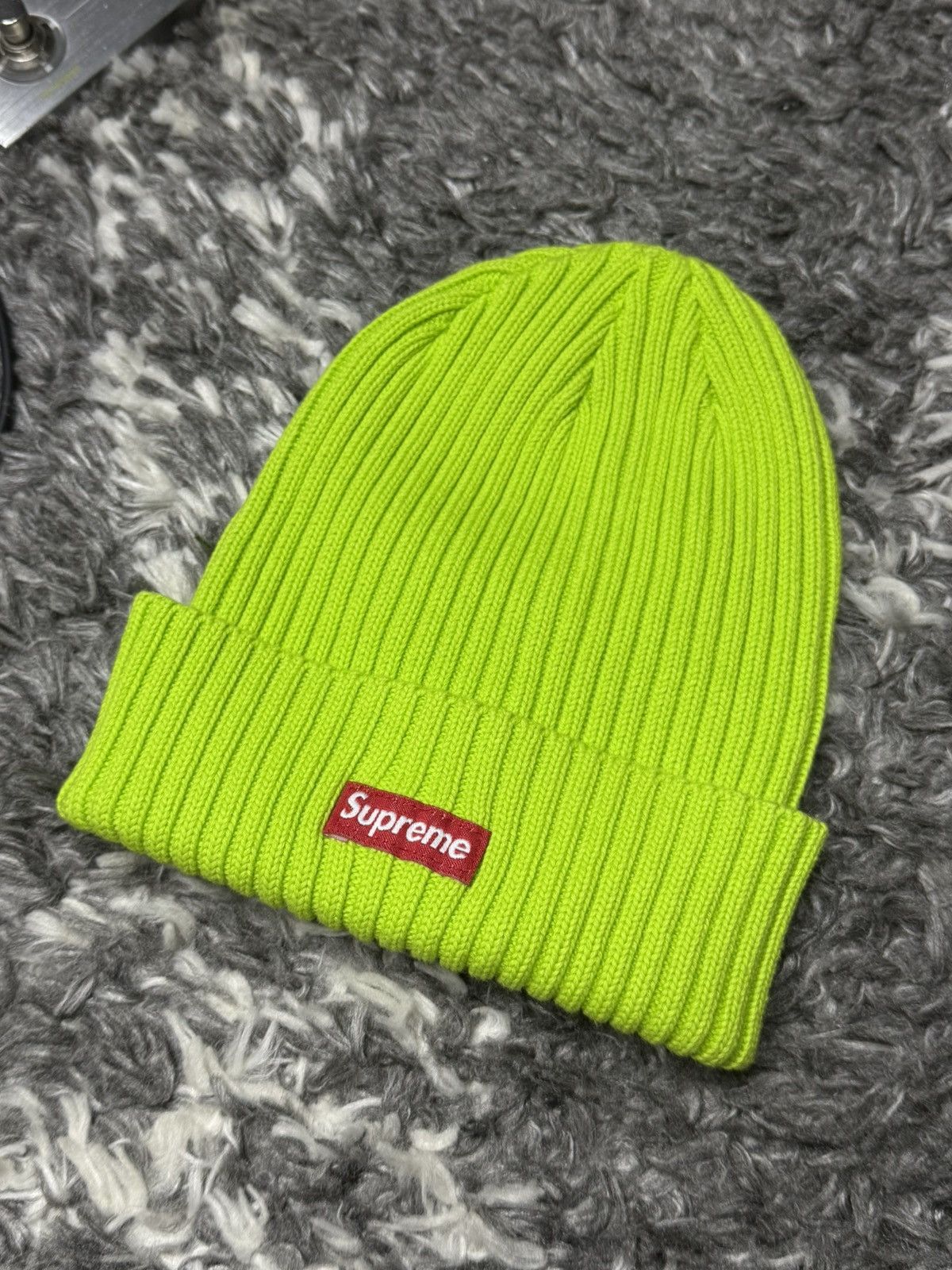 Supreme Supreme Overdyed Beanie Lime Green Size ONE SIZE - 5 Thumbnail
