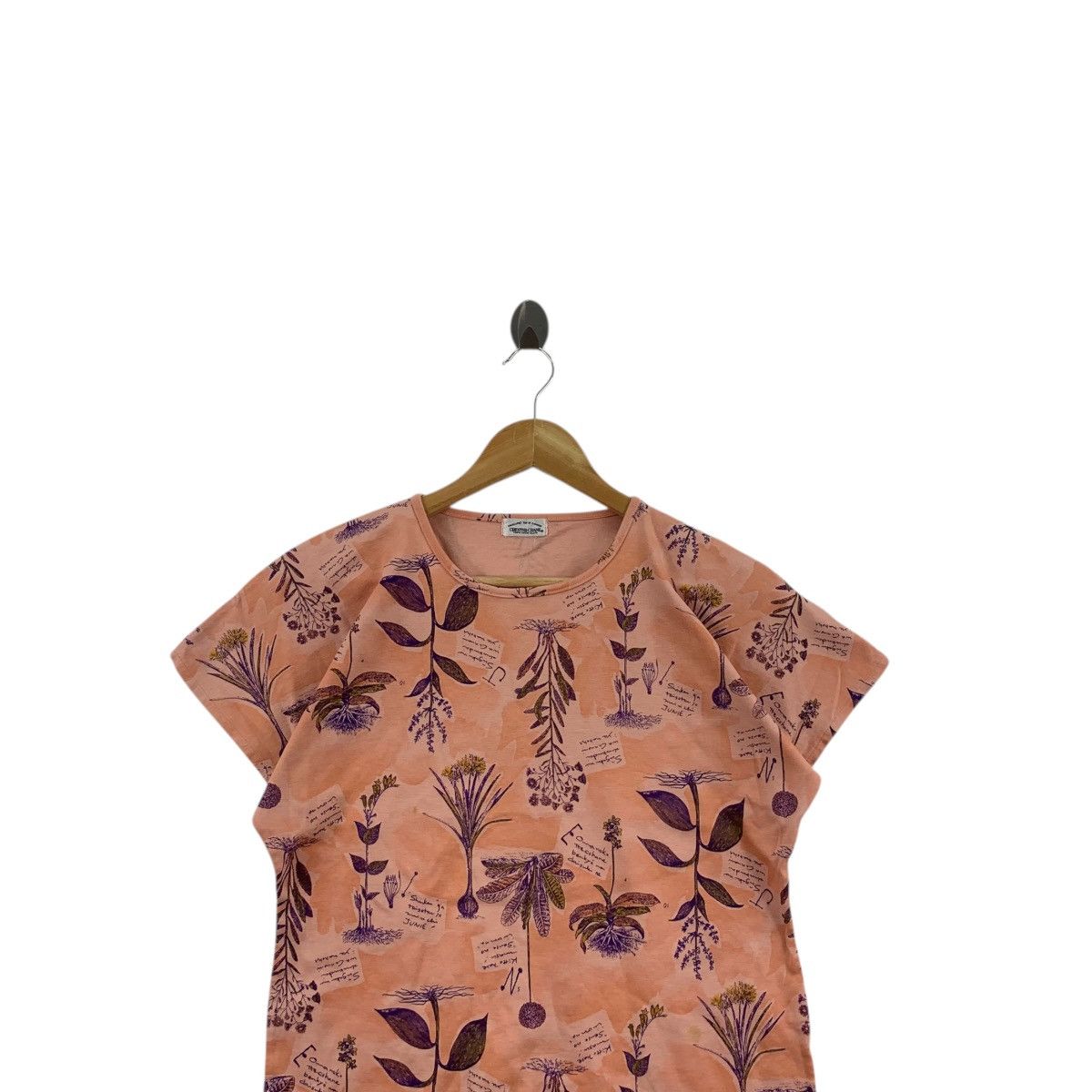 Vintage Vintage 80’ CRESTED CRANE TOKYO Designer AOP Tee Shirt Top Size S / US 4 / IT 40 - 2 Thumbnail