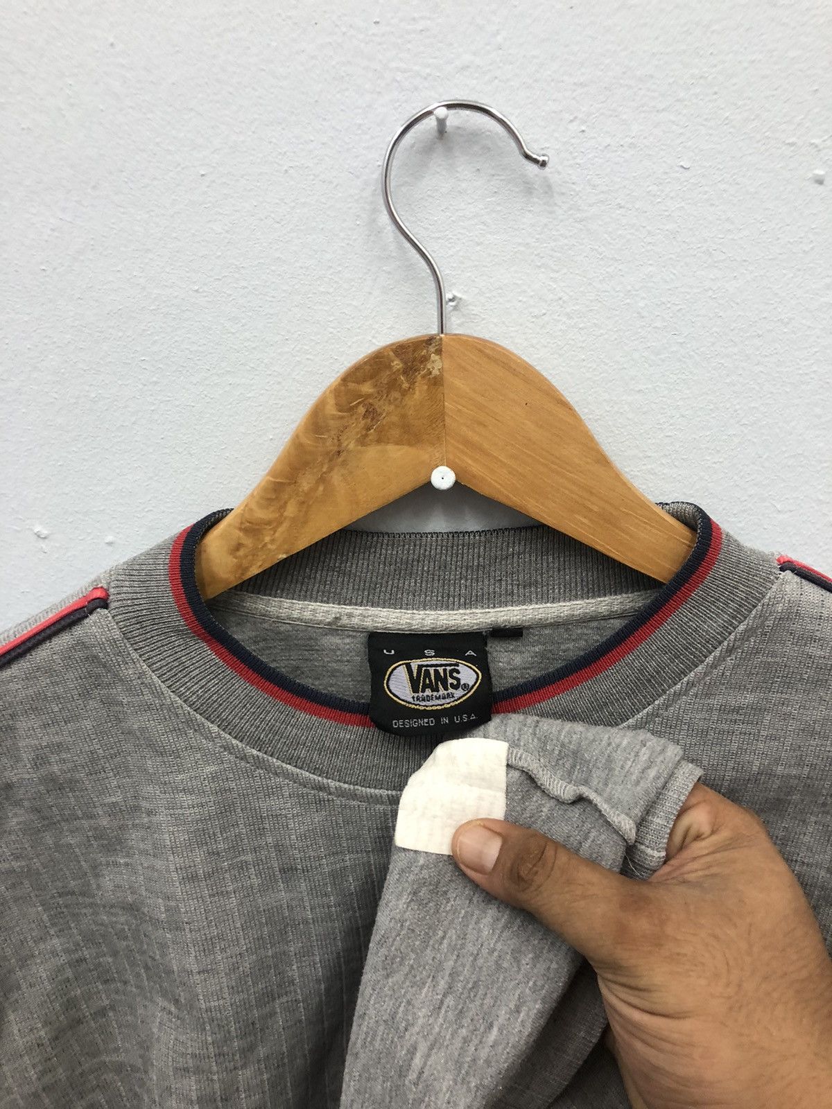 Vintage Vans Skateboard Streetwear Embroidery Long Sleeve