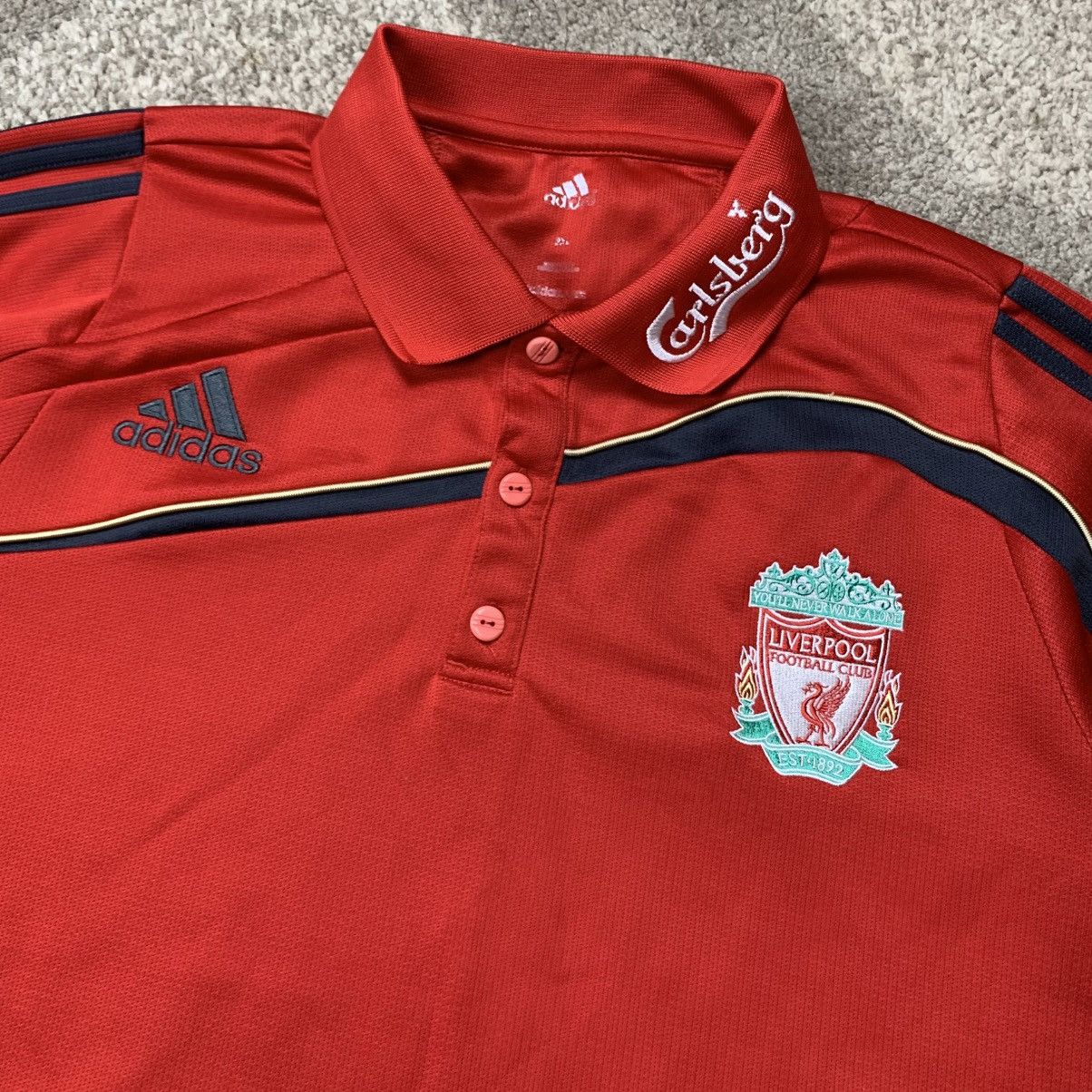 Adidas ADIDAS LIVERPOOL 2009-2010 Travel Polo Shirt Jersey Size US XXL / EU 58 / 5 - 4 Thumbnail