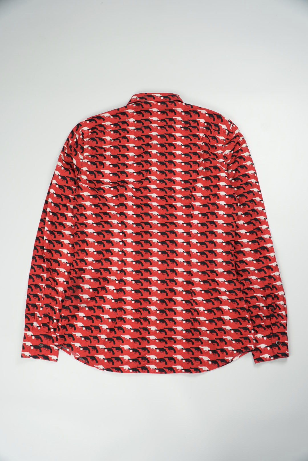 Prada Prada 2012 Gun Print Red Shirt Size US M / EU 48-50 / 2 - 2 Thumbnail