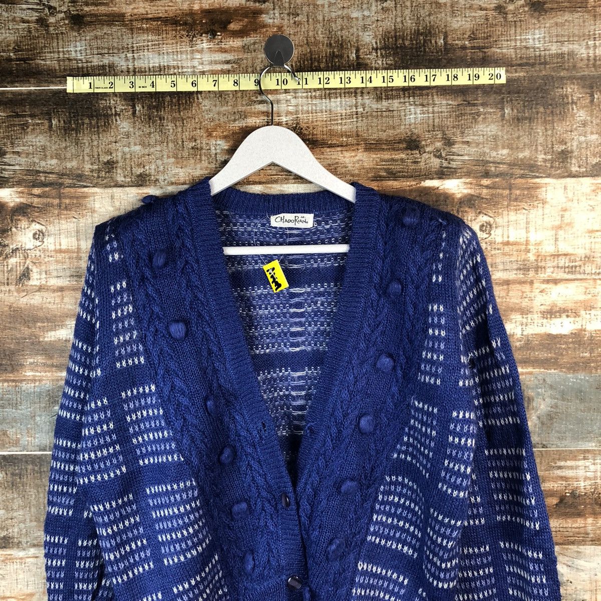 Japanese Brand Chando Rian Blue Cardigan Knitwear vintage #A1490 Size M / US 6-8 / IT 42-44 - 2 Thumbnail