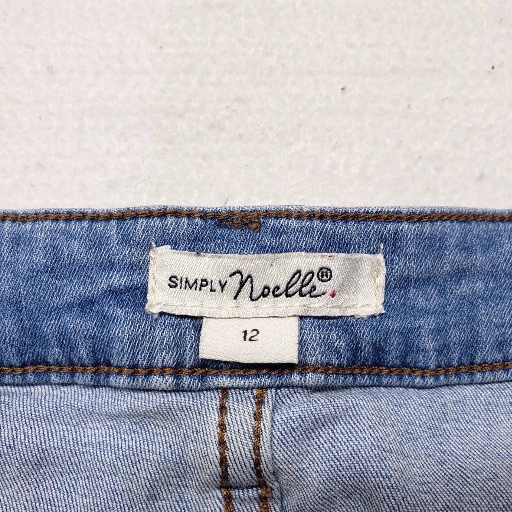 Denime Simply Noelle Jeans Skinny Pants Adult Women's Size 12 Blue Denim Stretch Regular Size 34" / US 12 / IT 48 - 3 Thumbnail