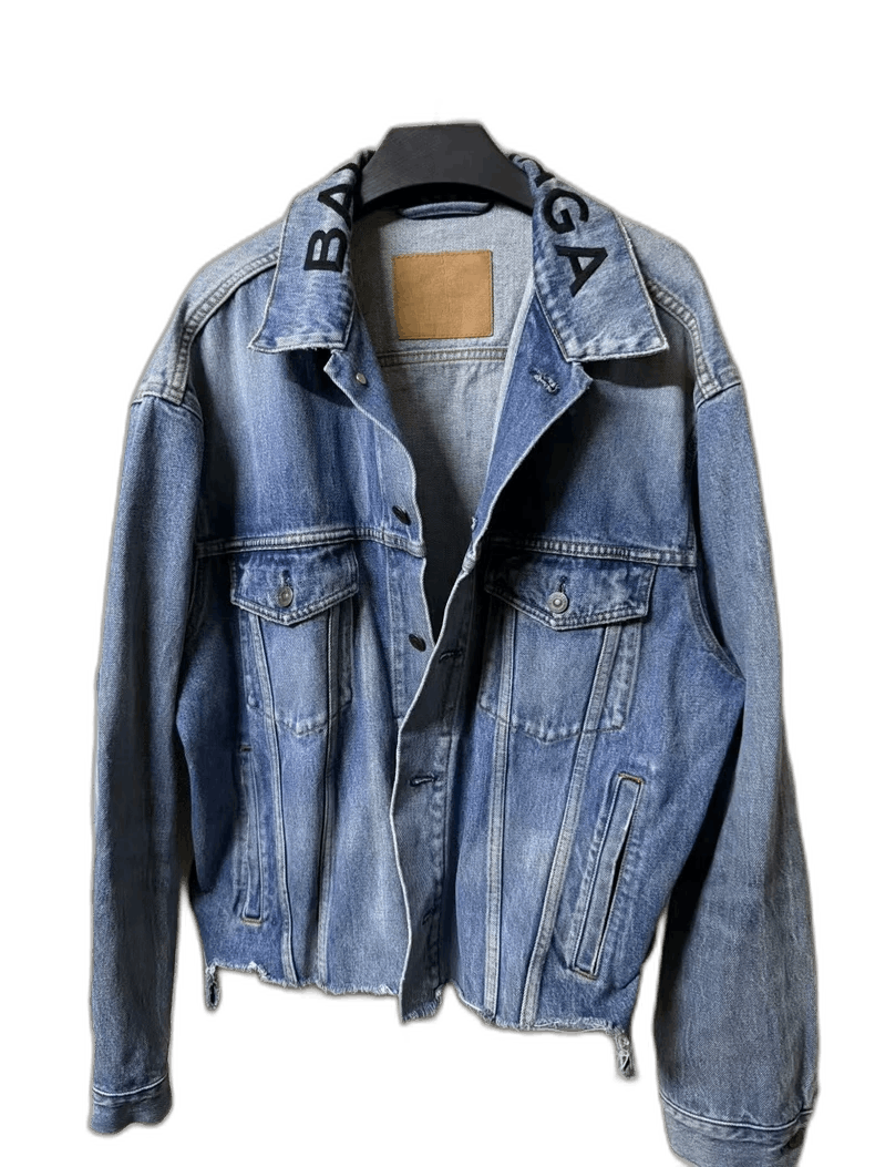 Balenciaga Balenciaga Embroidered Logo Denim Jacket-2505 Size US M / EU 48-50 / 2 - 1 Thumbnail