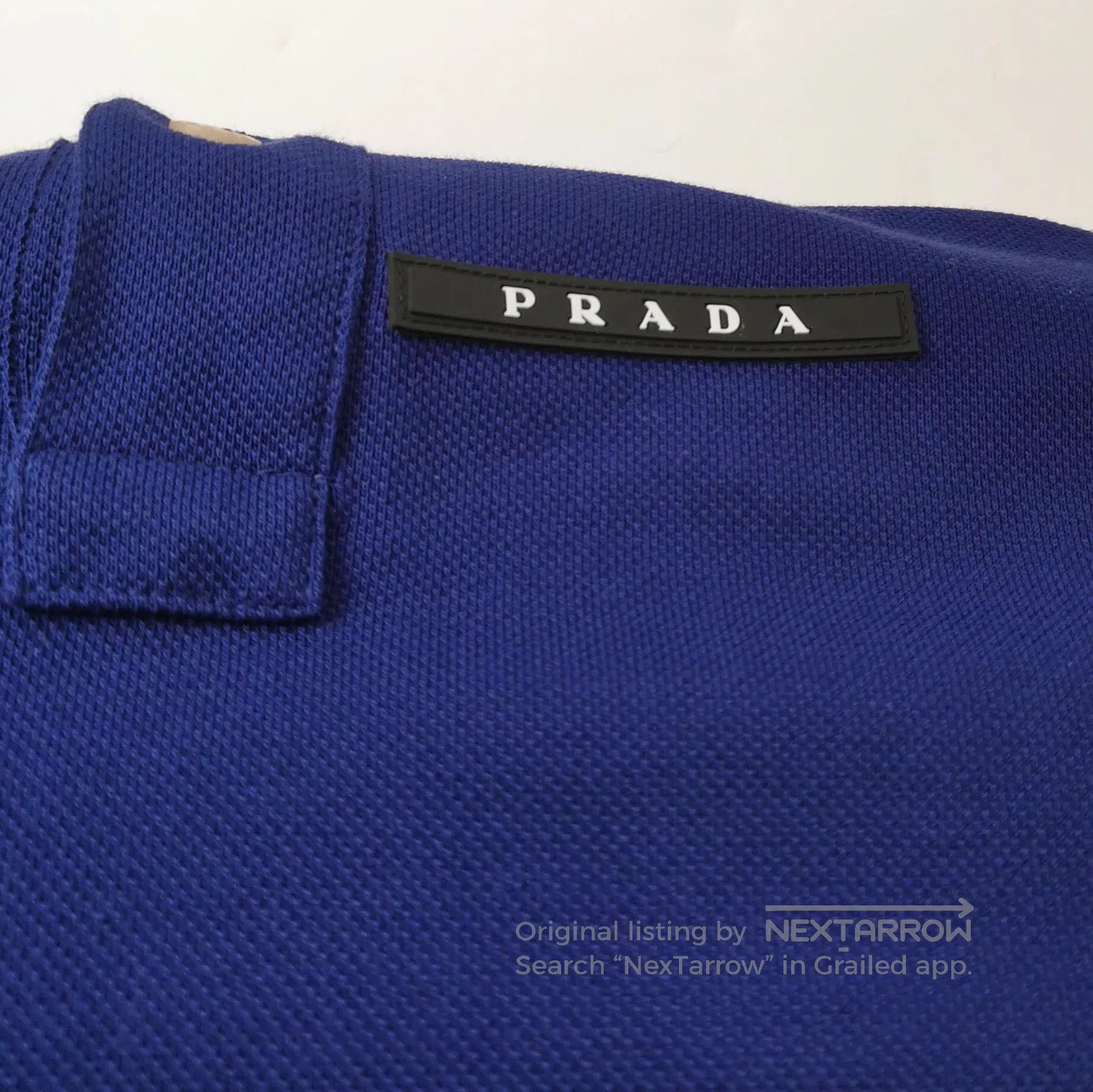 Prada Prada Logo Polo Shirt for Stylish Comfort 0089. Size XXL / US 16-18 / IT 52-54 - 3 Thumbnail