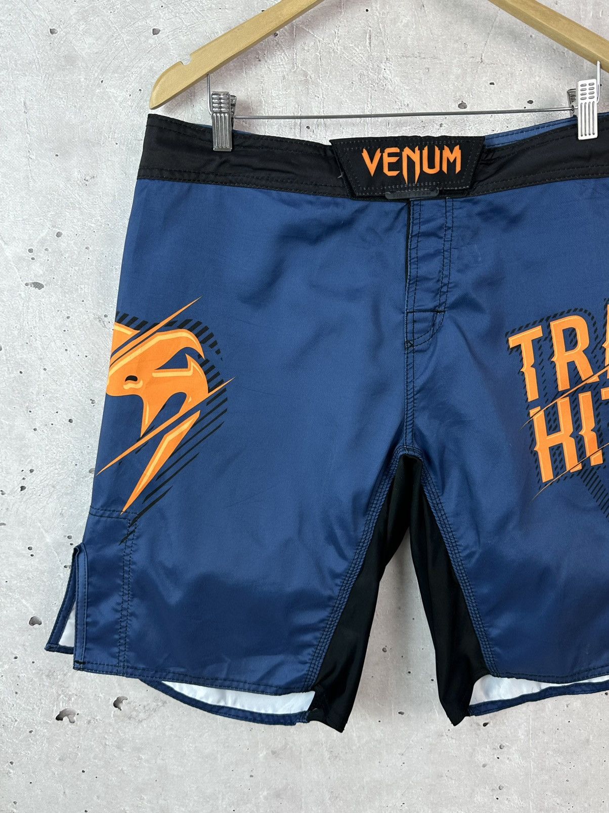 Other Venum Train Hard Hit Heavy Blue Printed Shorts Size US 34 / EU 50 - 3 Thumbnail