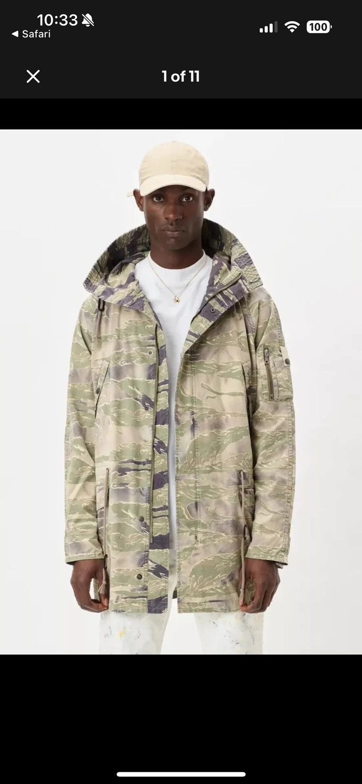 John Elliott JOHN ELLIOTT Military Parka Jacket Tiger Camo Sz 3 Large NWT Size US L / EU 52-54 / 3 - 11 Thumbnail