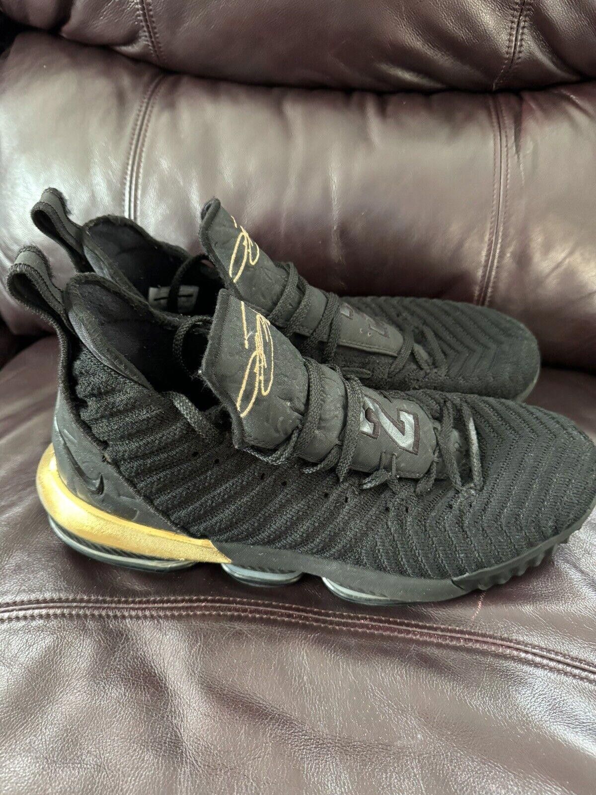 Nike LeBron 16 'I'm King' Black Gold Athletic Shoes