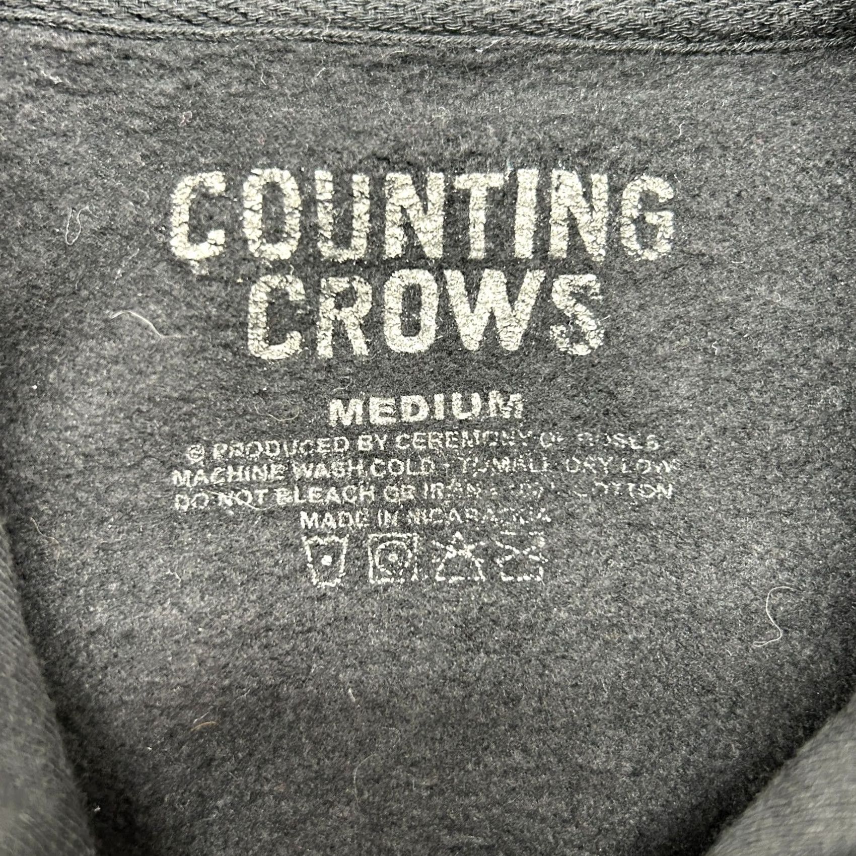 Etro VINTAGE Counting Crows Hoodie Mens M Black Pullover Crew Neck Drawstring Pockets 90s Theme 90s School Mens Size US M / EU 48-50 / 2 - 4 Thumbnail