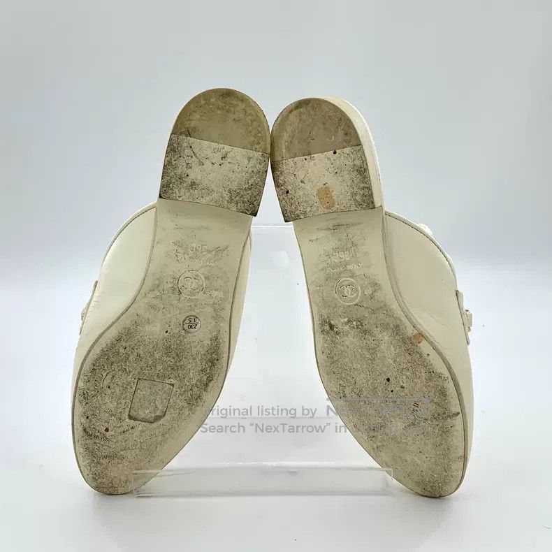 Chanel Chanel Beige logo chain wrap head mule half drag Size US 5.5 / IT 35.5 - 5 Thumbnail