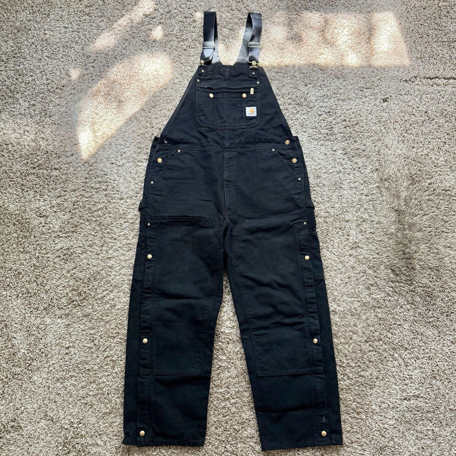 Brain Dead × Carhartt Brain Dead Carhartt Bib Overalls Black