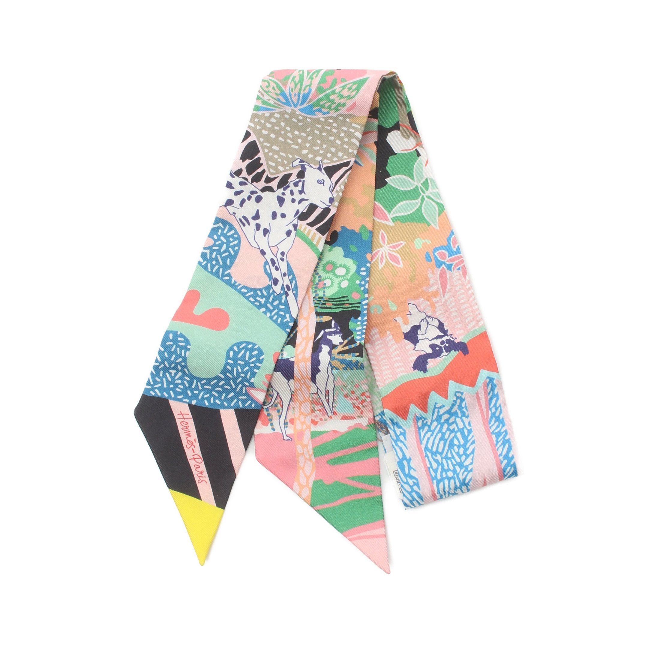 Hermes Hermes Twilly En Liberte Ribbon Scarf Silk Multicolor Size ONE SIZE - 1 Thumbnail
