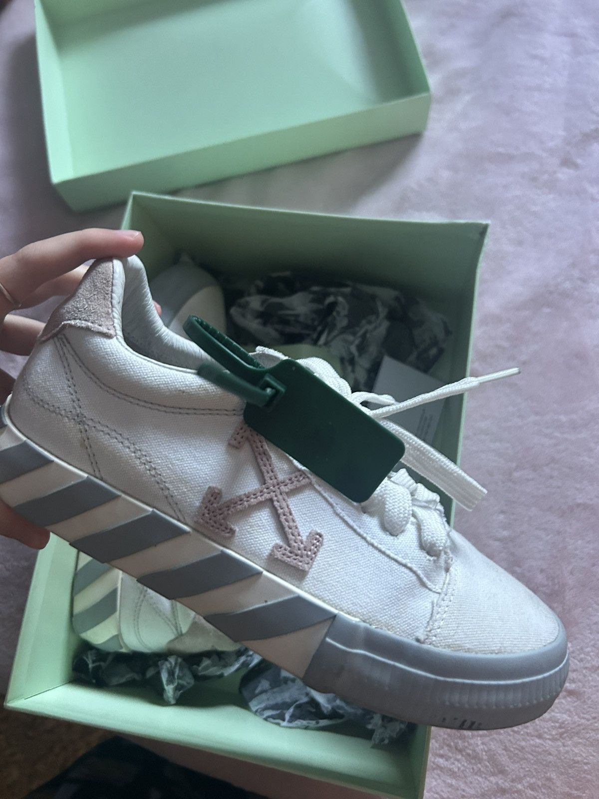 Off-White Off white vulc sneakers white light pink Size US 7 / IT 37 - 5 Thumbnail