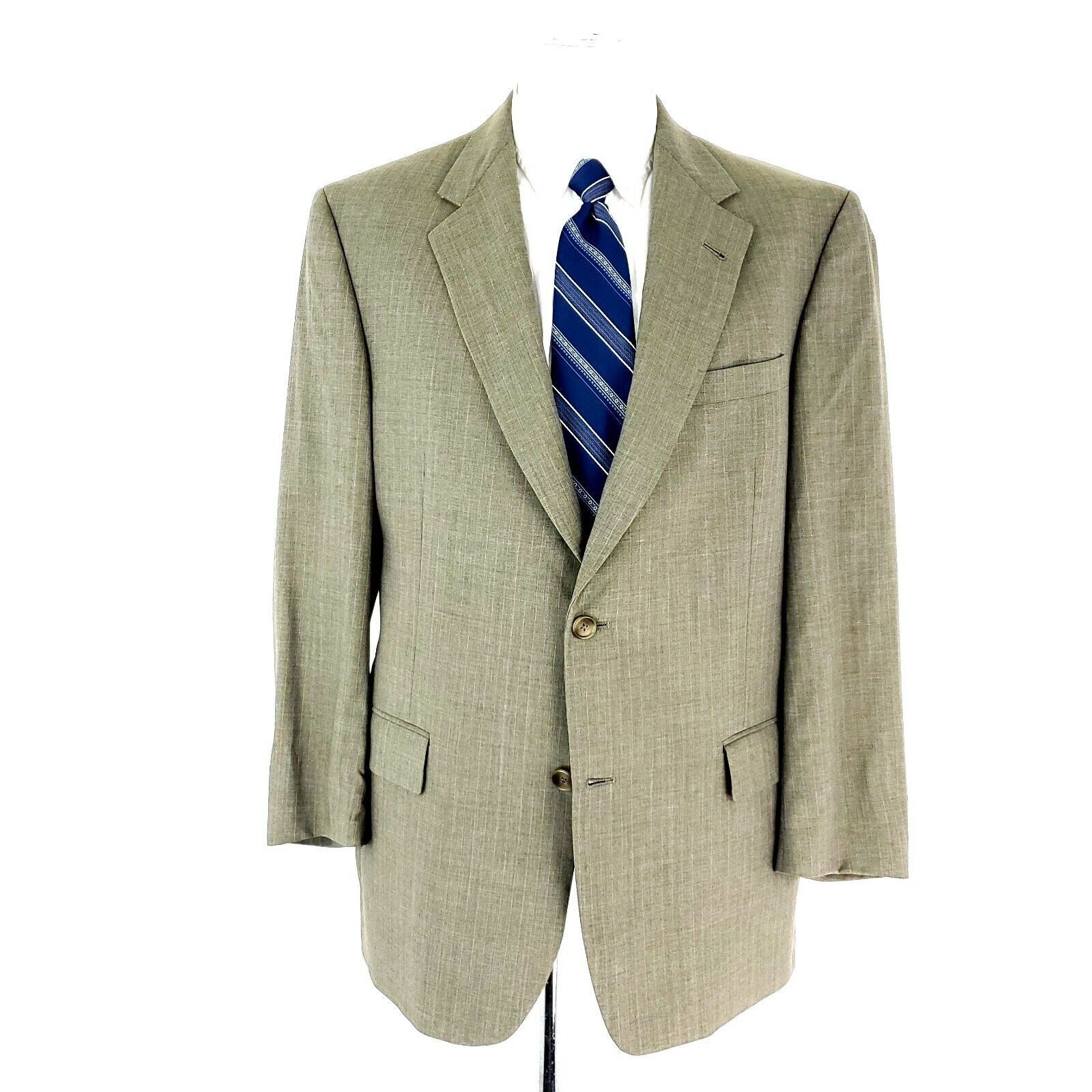Hart Schaffner Marx Hart Schaffner Marx Gold Trumpeter Wool 2 Button Blazer 40R Size 40R - 3 Thumbnail