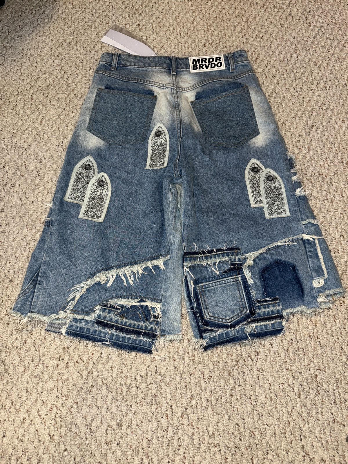 Who Decides War WDW PATCHED ARCH REPAIRED BLOWOUT SHORTS Size US 30 / EU 46 - 3 Thumbnail