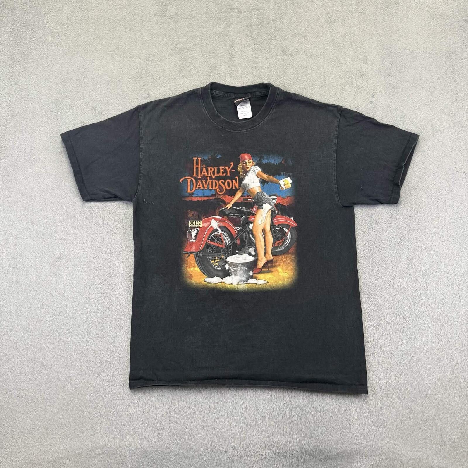 Harley Davidson Harley Davidson Fort Worth Texas Motorcycle Pin-Up T-Shirt Size US L / EU 52-54 / 3 - 1 Thumbnail