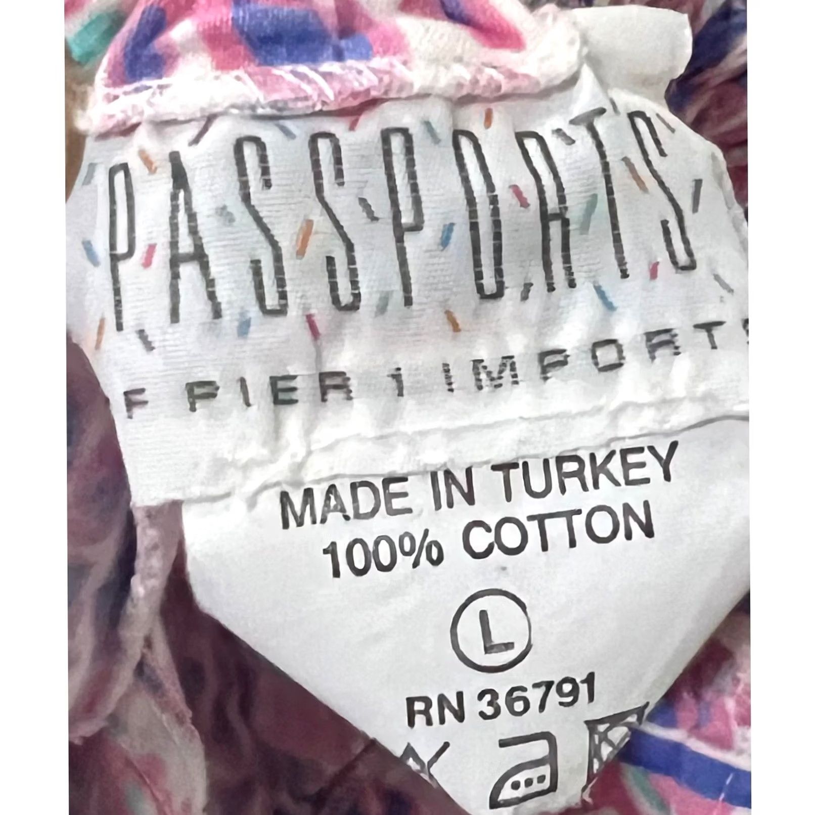 Vintage VINTAGE 90s Passports of Pier 1 Shorts Pleated Culotte Pink Purple Mom Cotton L Women's Shorts Size 36" / US 14 / IT 50 - 7 Thumbnail
