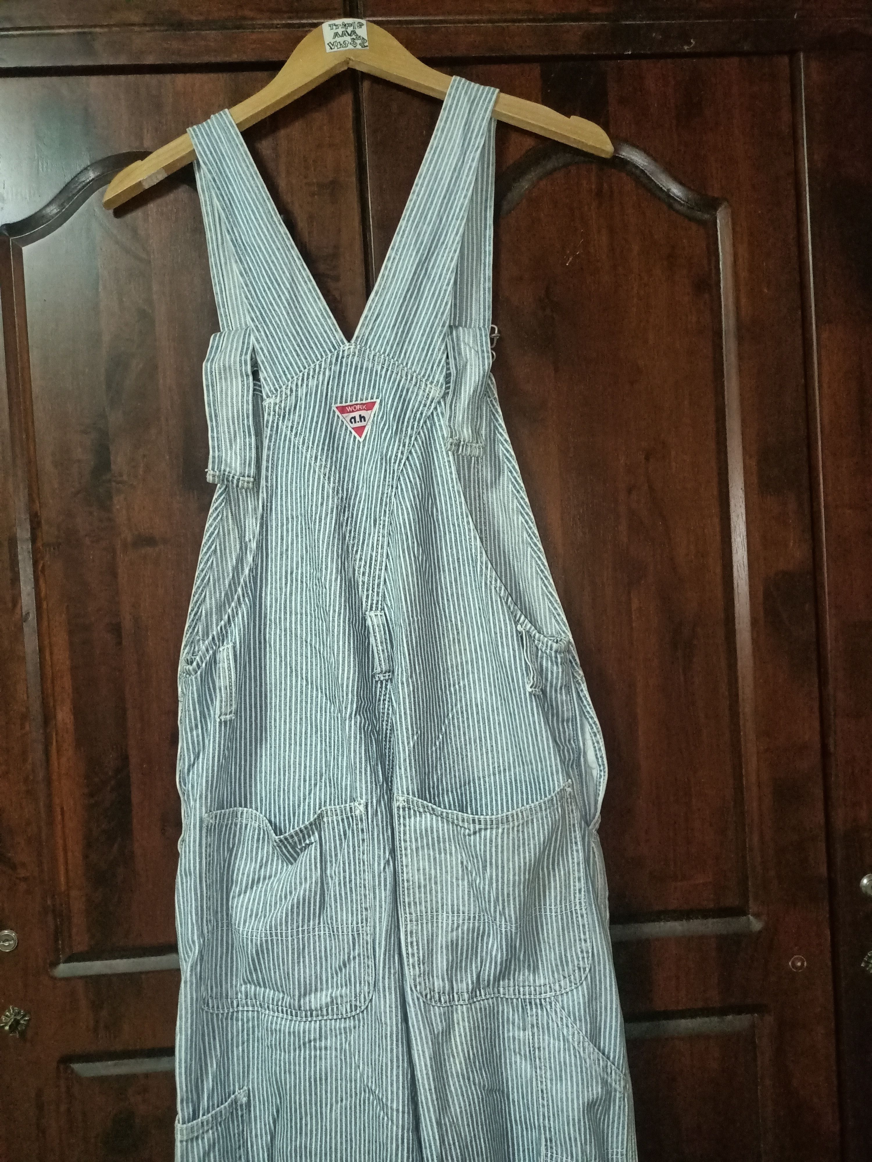 AH Hickory Denim Railroad Vintage Men Overall 34/35